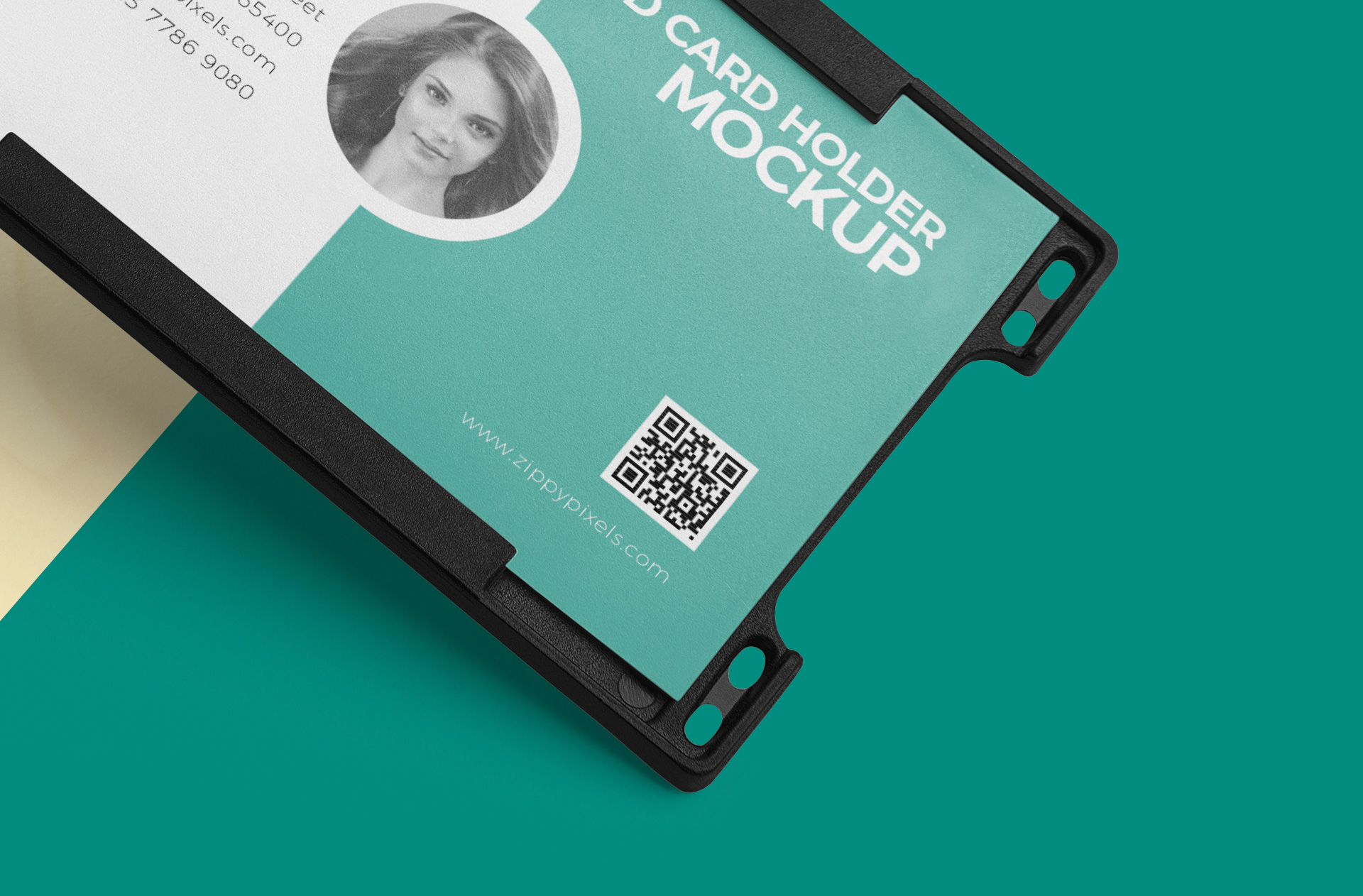 badge clip holder mockup