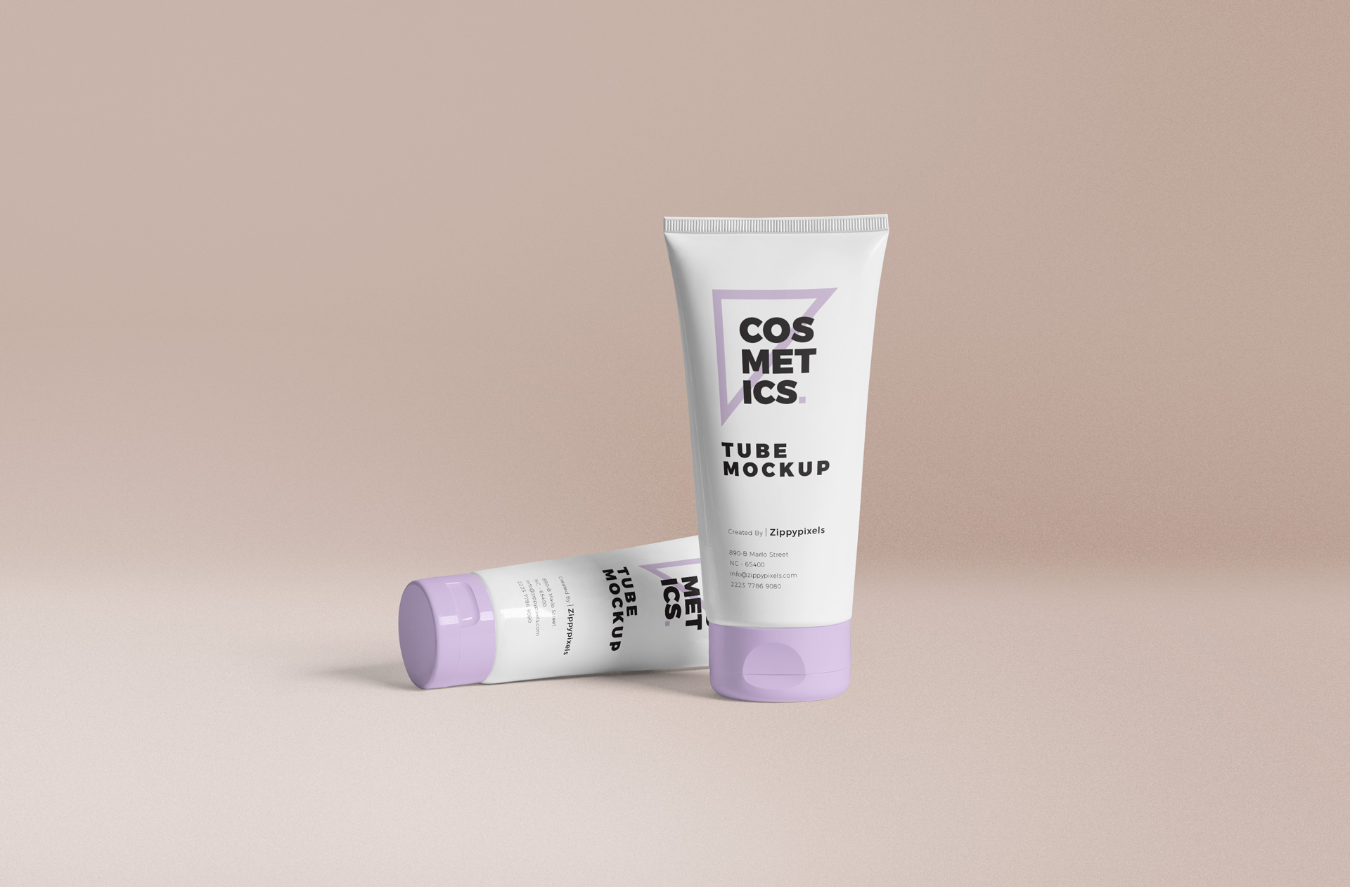 Beauty Product Tube Mockup with Minimalist Design