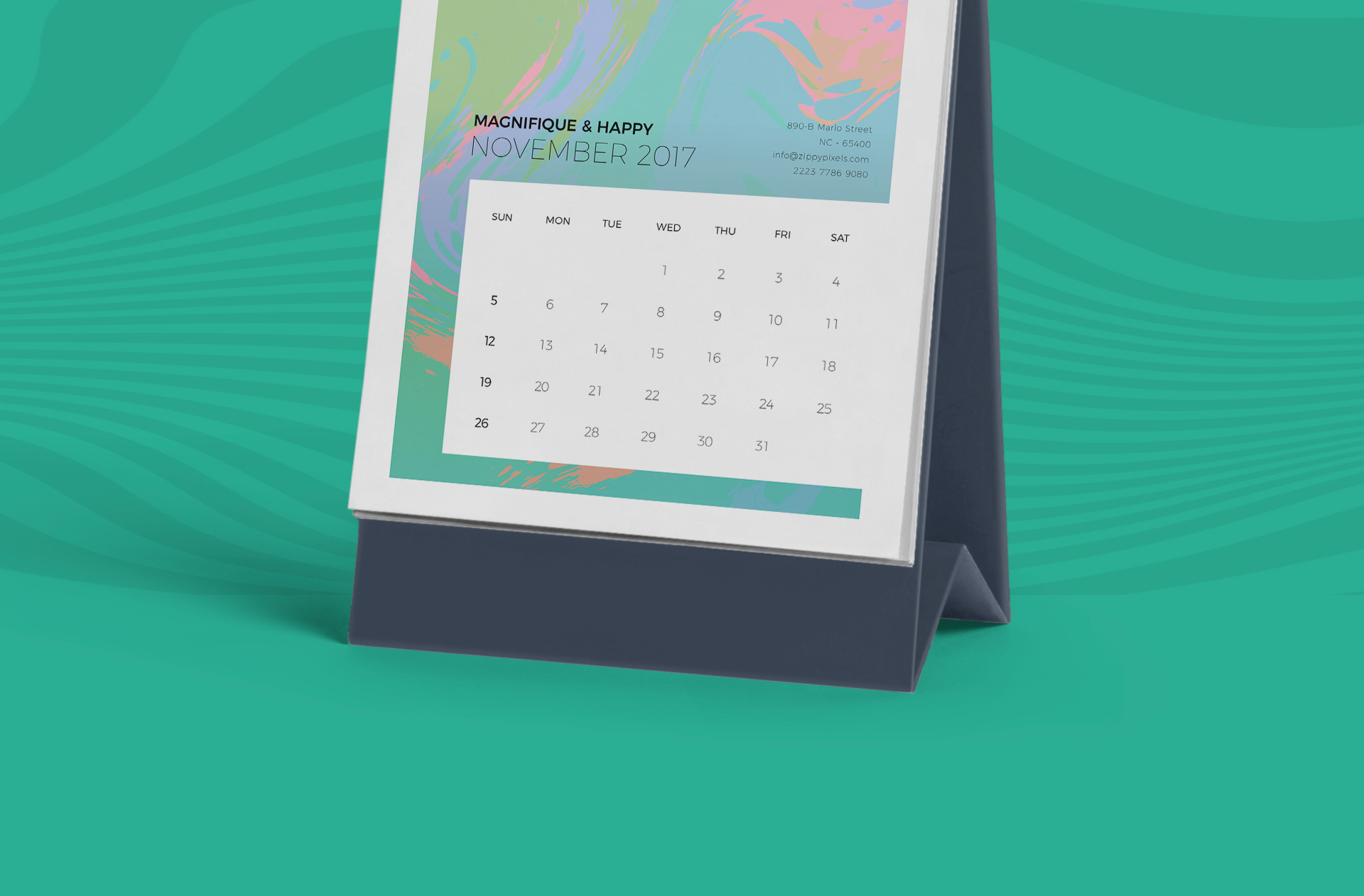 branding calendar mockup
