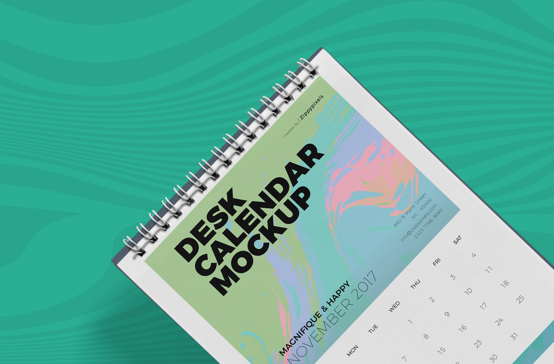 branding calendar mockup