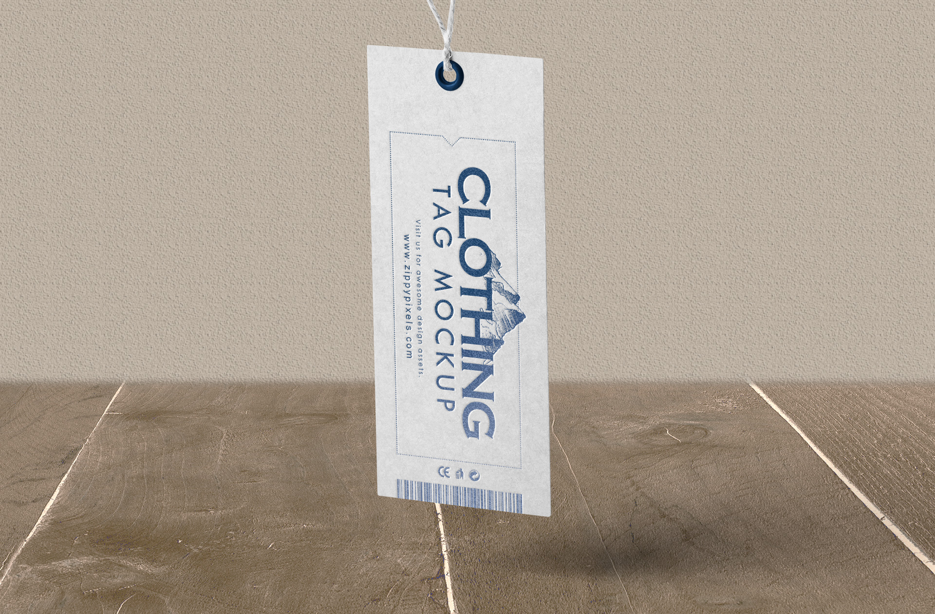 apparel tag mockup