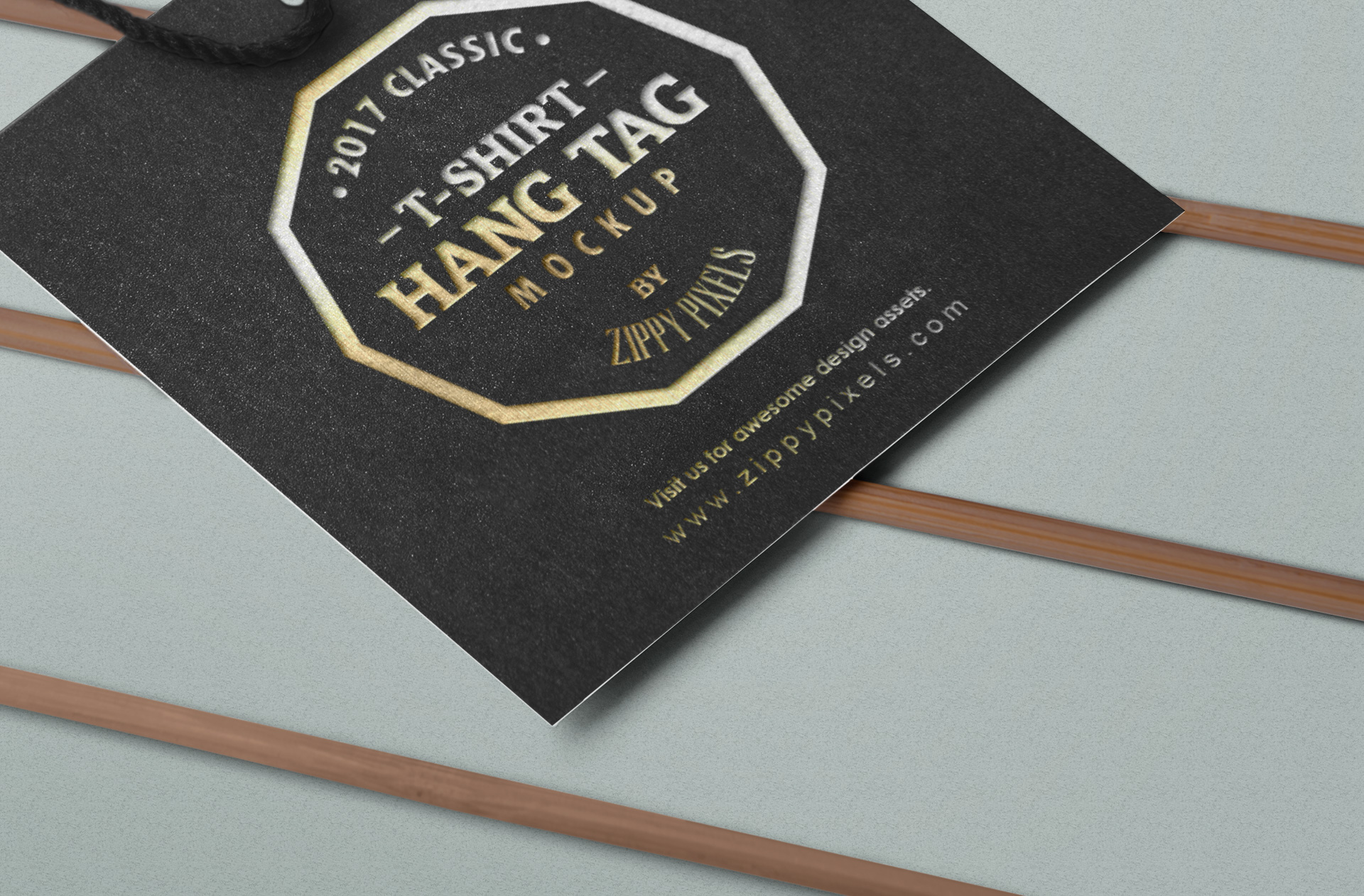 apparel hang tag mockup