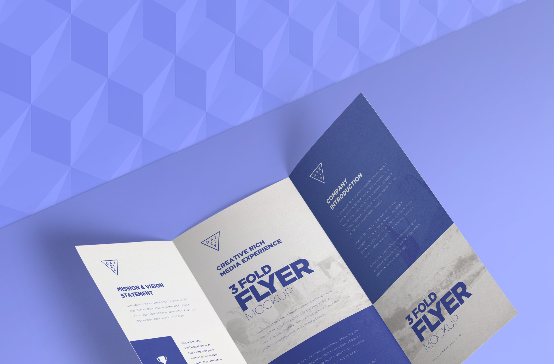 a4 trifold paper mockup