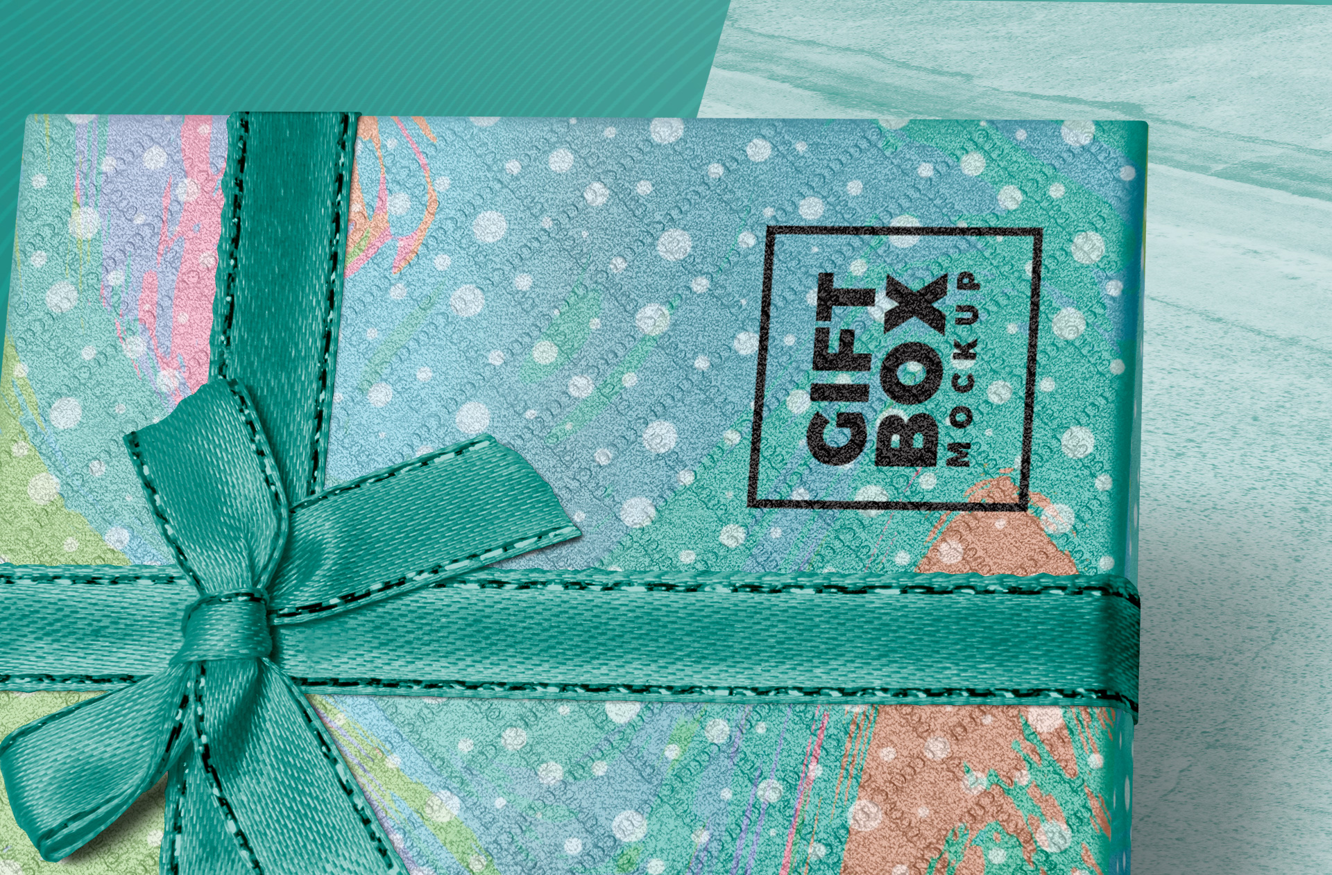 decorative packaging box mockup