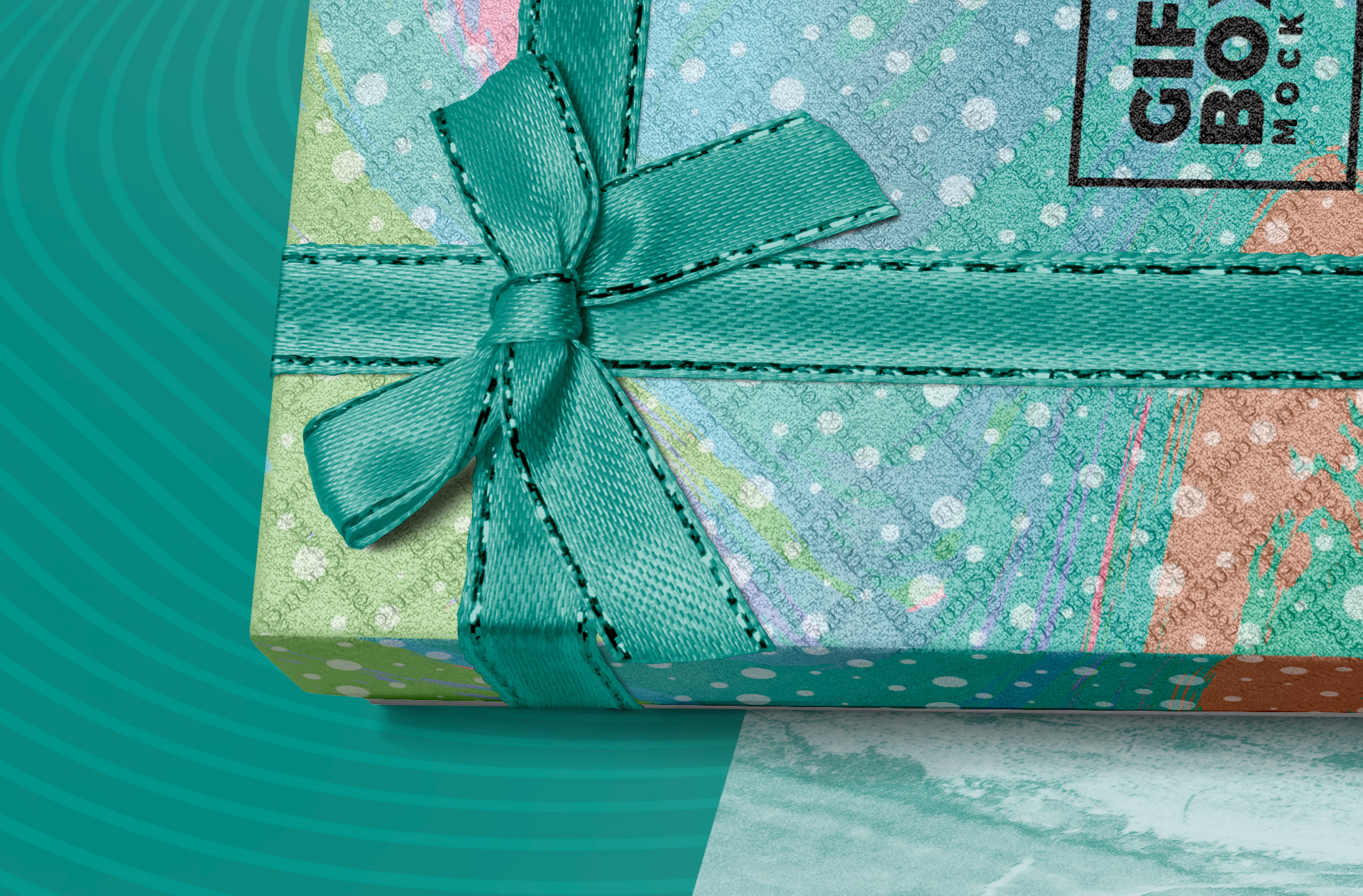 festive box design mockup