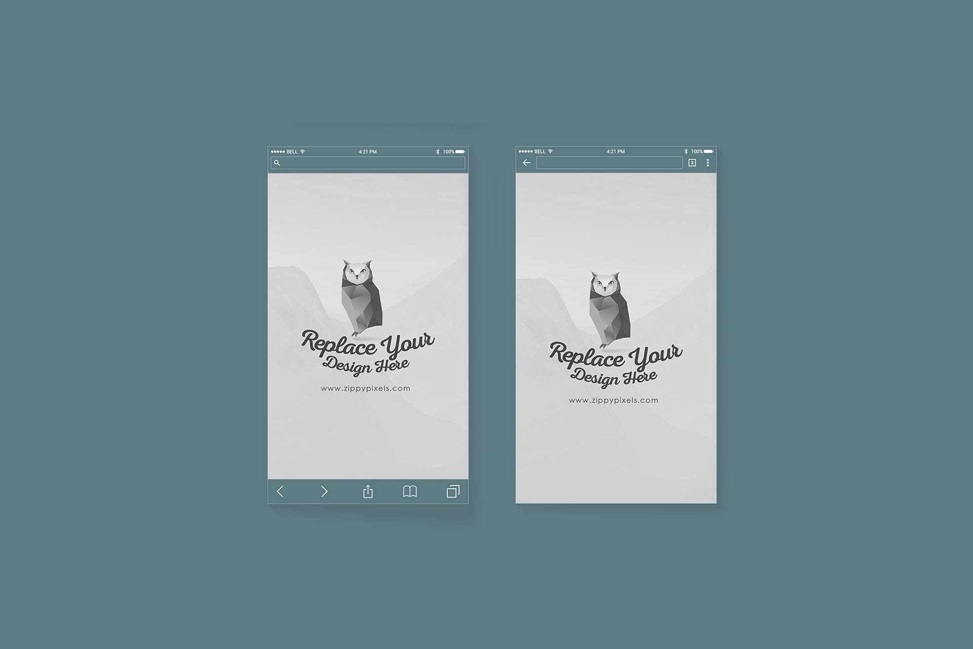free app interface mockup