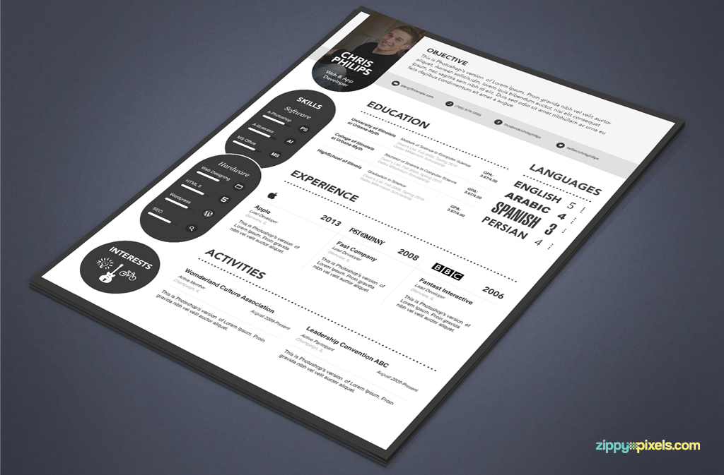 business resume template