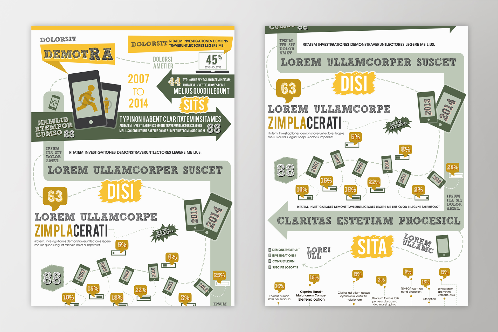 Mobile Phones Evolution – Infographics Template