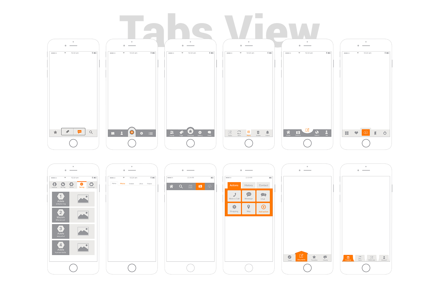 app design wireframe