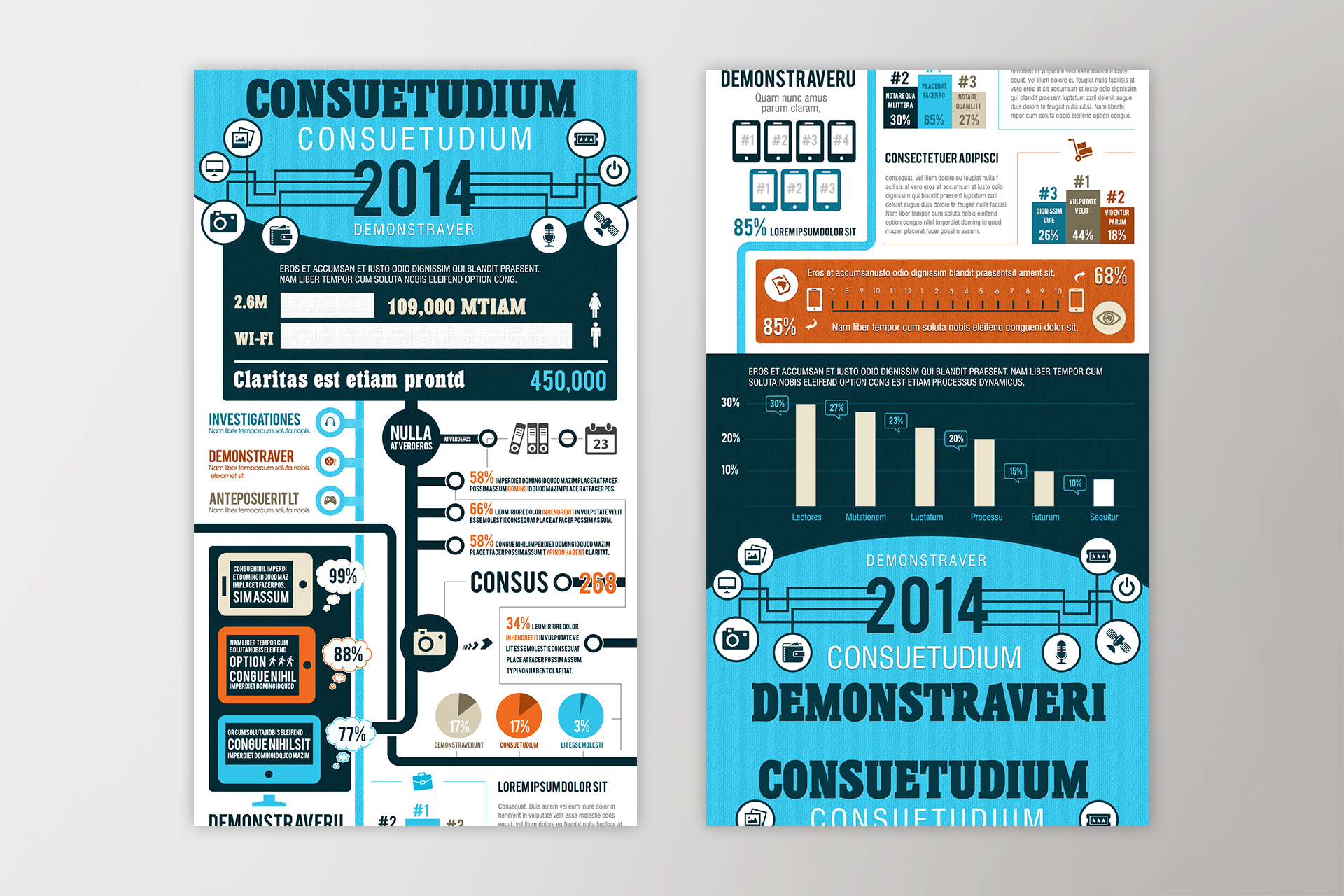 Element Rich Business Infographics Template – 3 Color Options