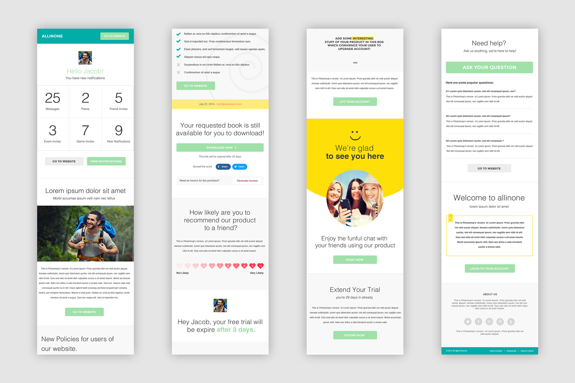 Allinone – Email Notification Template Pack