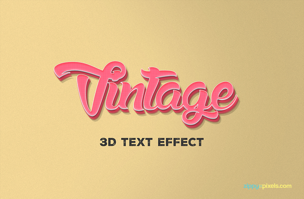 3D text effect