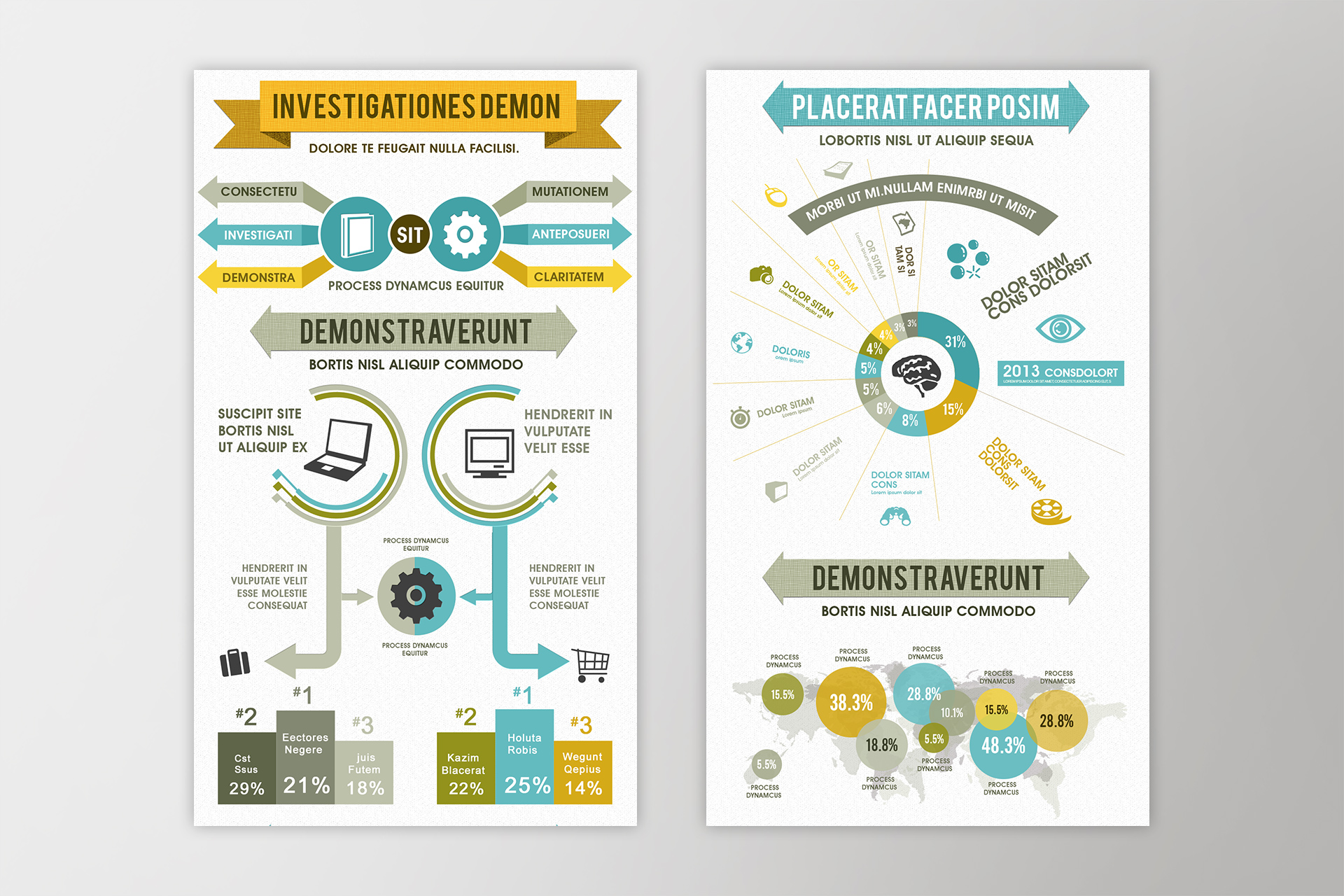 Product Comparison Infographics Template – 3 Colors