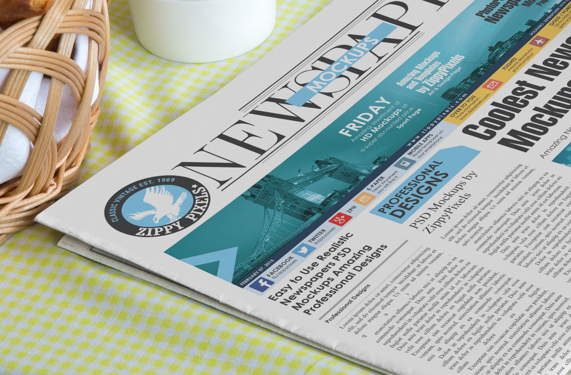 broadsheet mockup