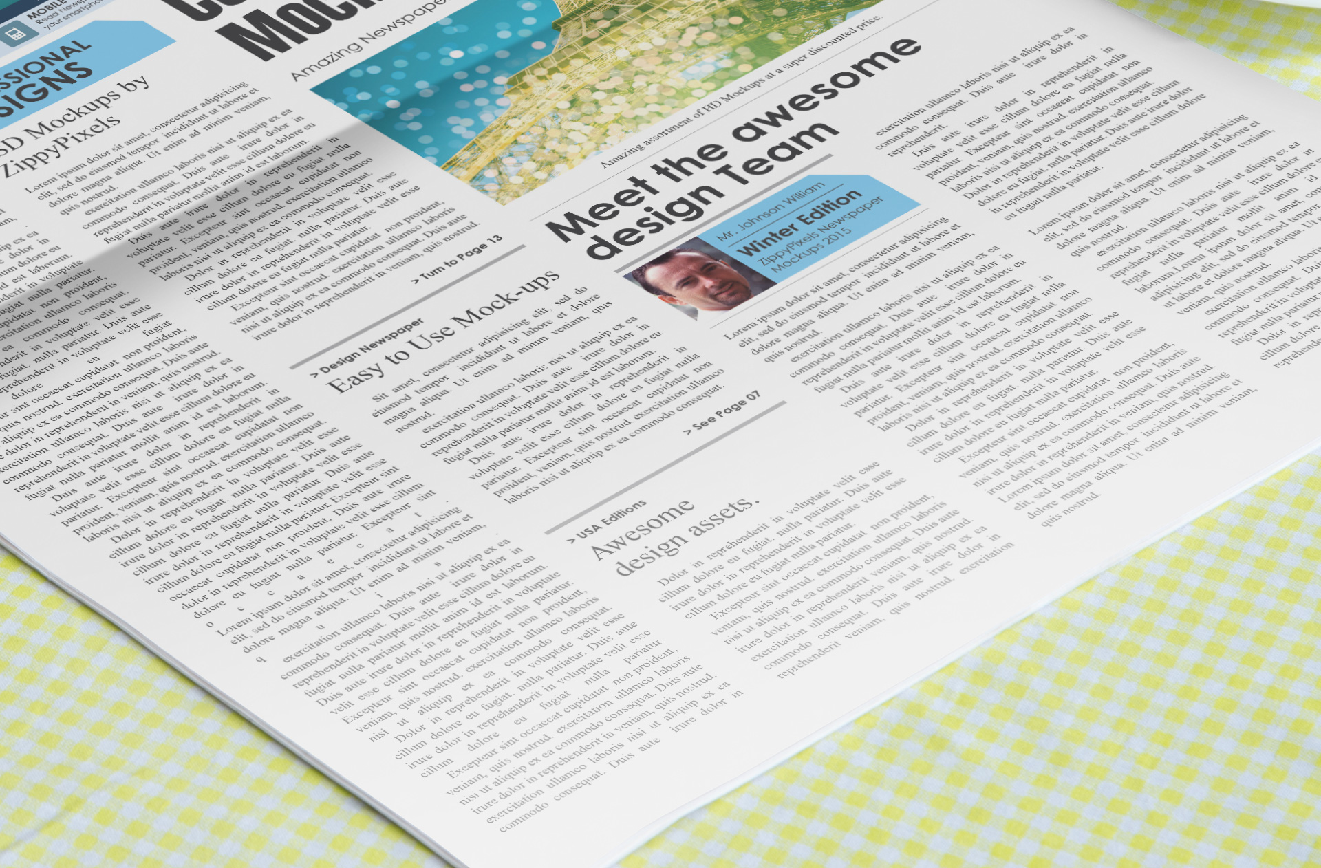 broadsheet mockup