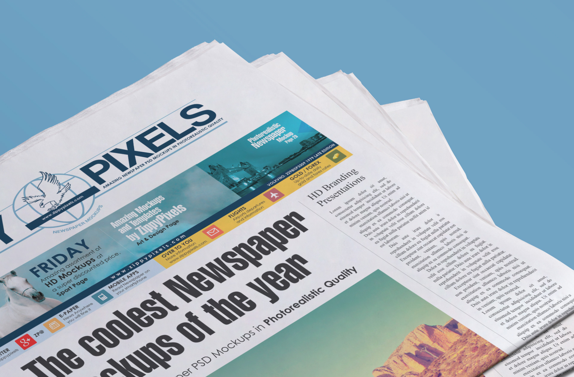 broadsheet mockup