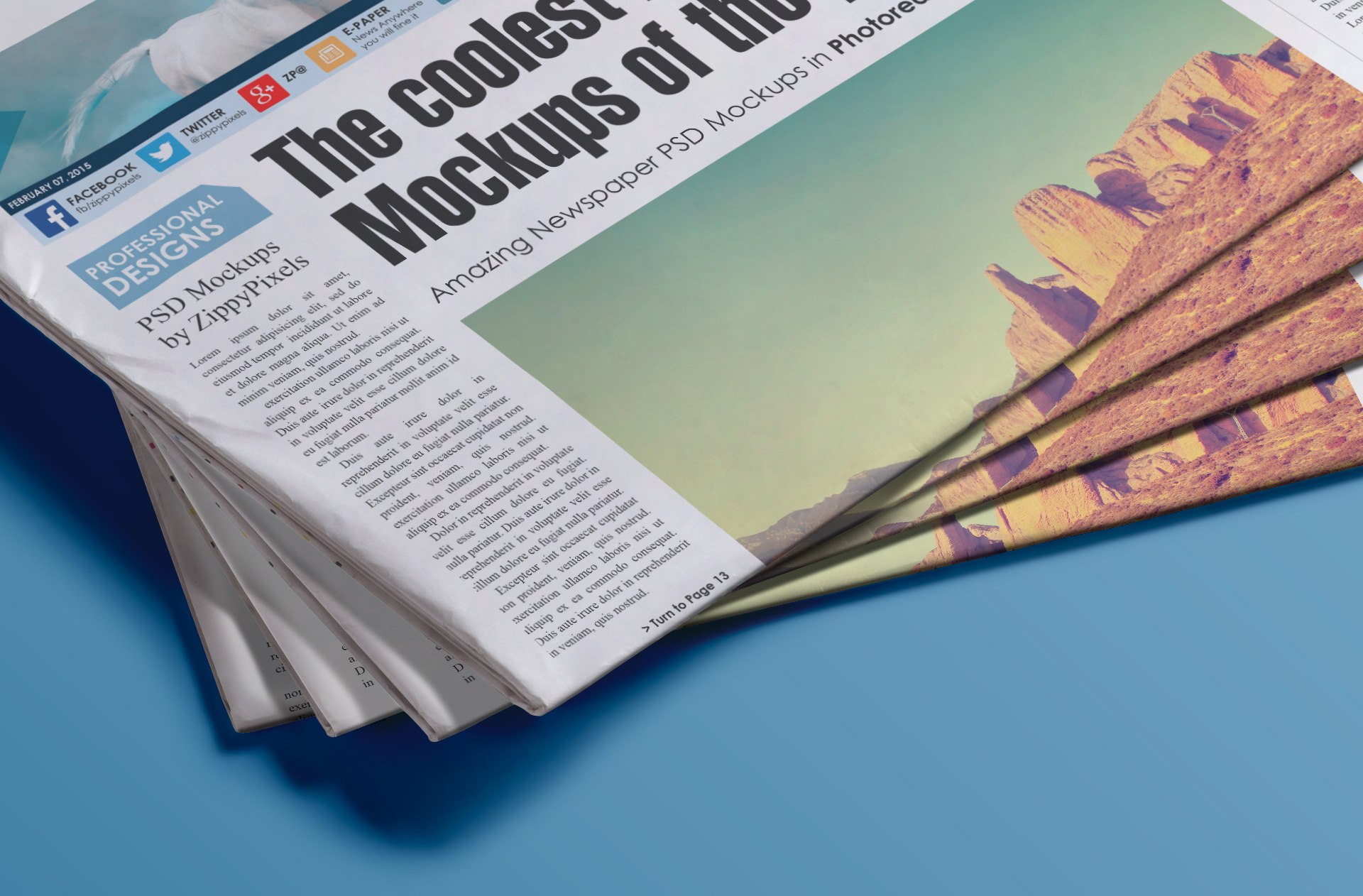 broadsheet mockup