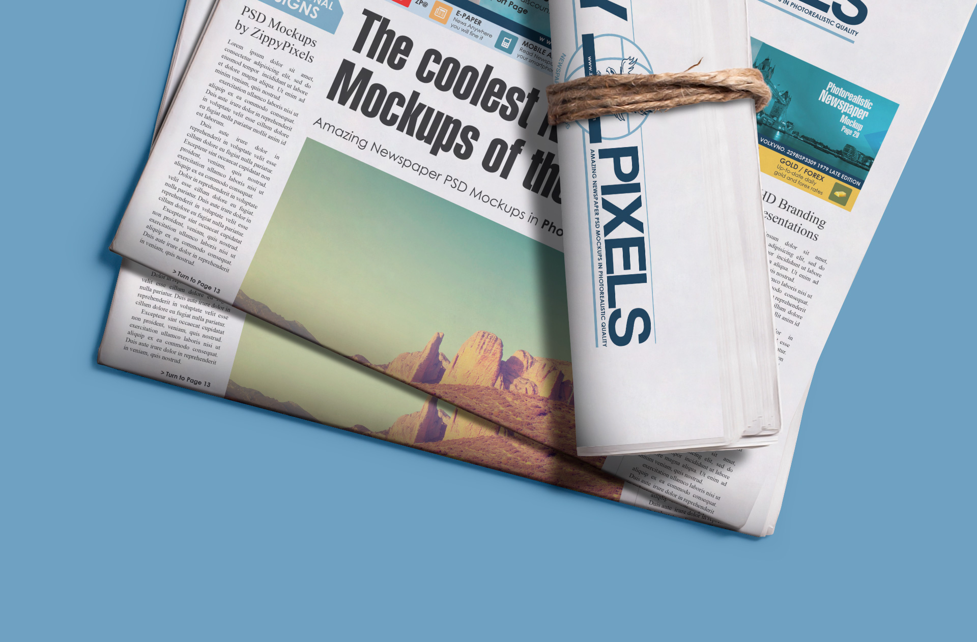 broadsheet mockup