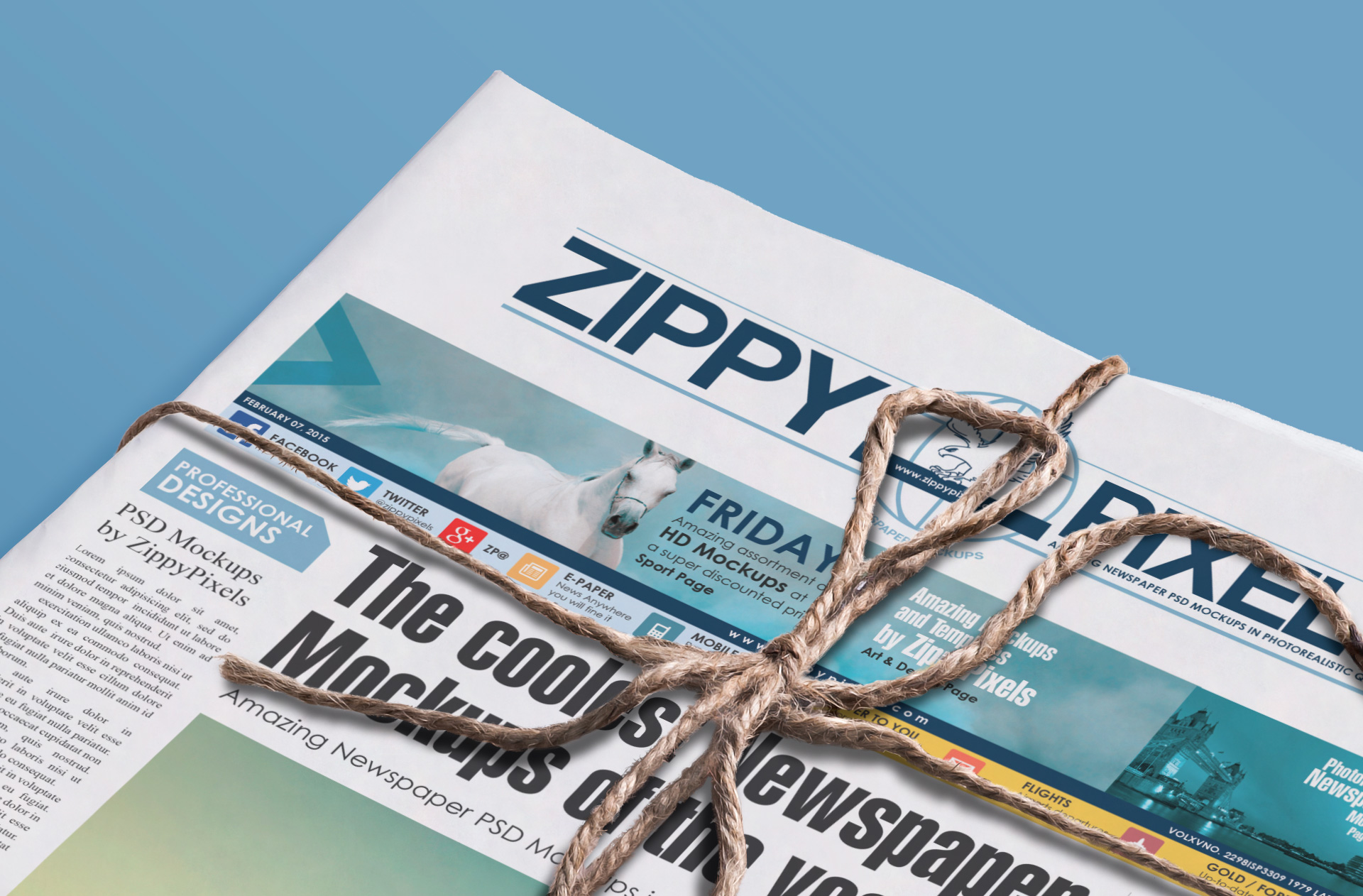 broadsheet mockup