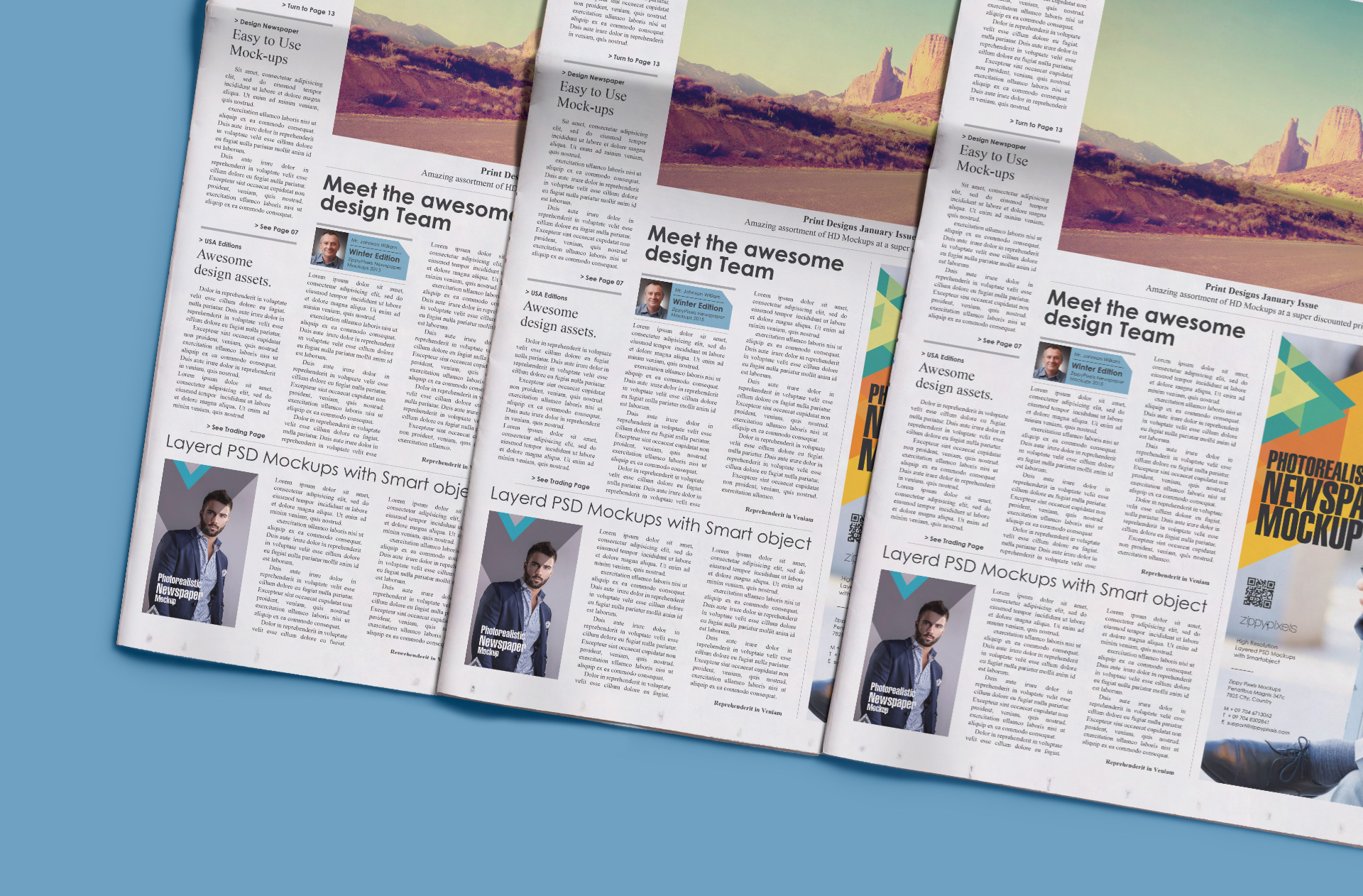 broadsheet mockup