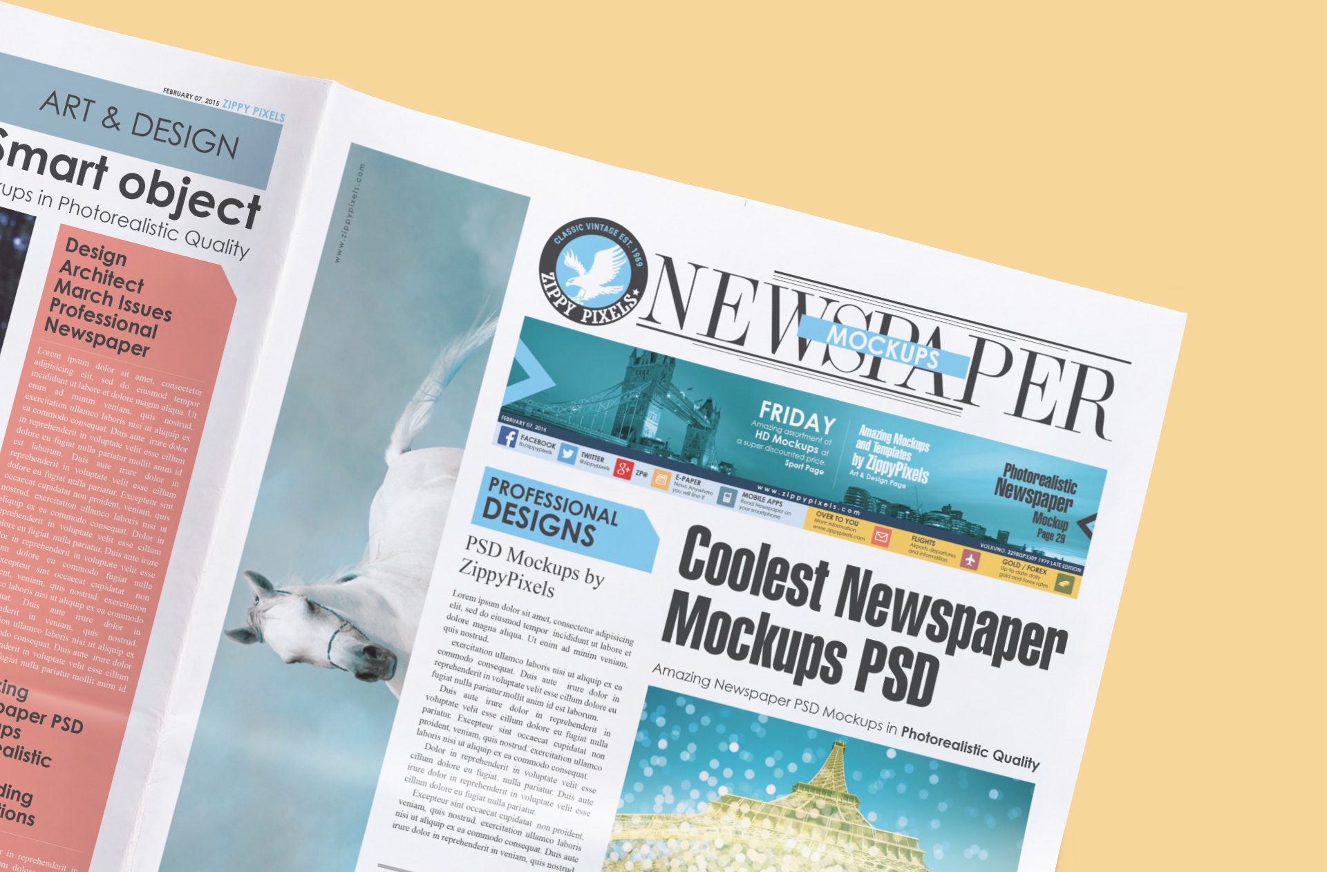 broadsheet mockup
