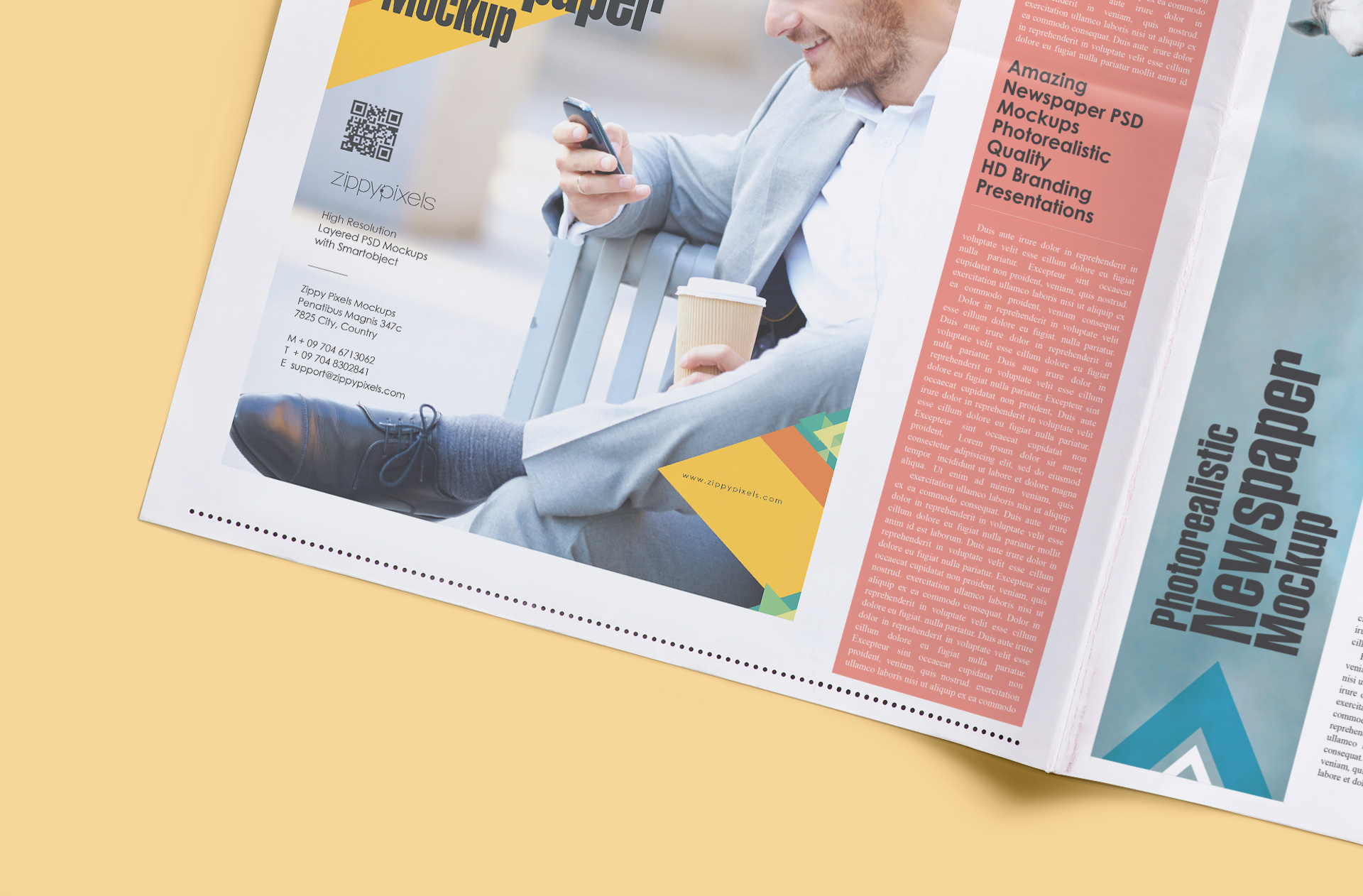 broadsheet mockup