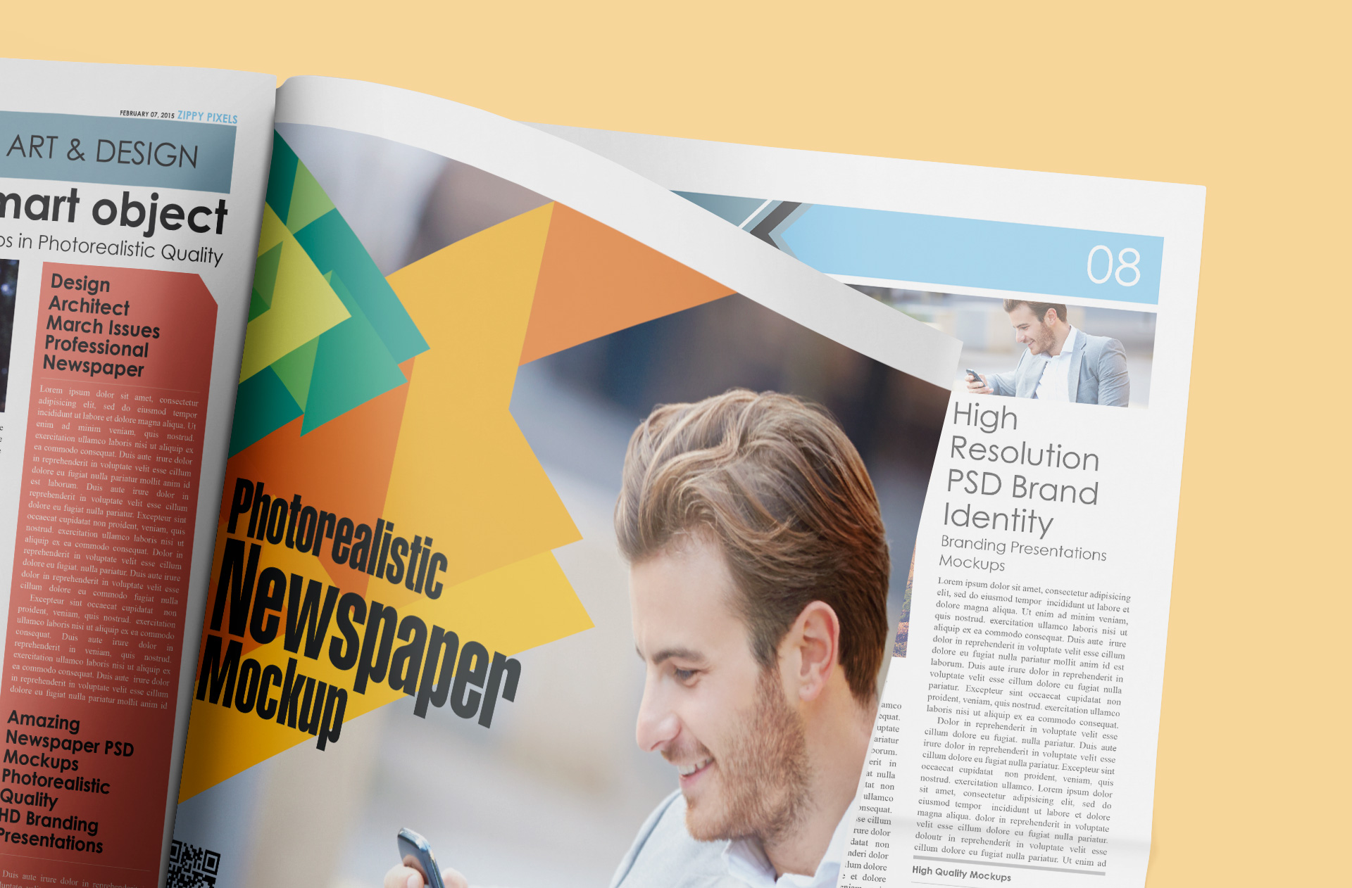 broadsheet mockup