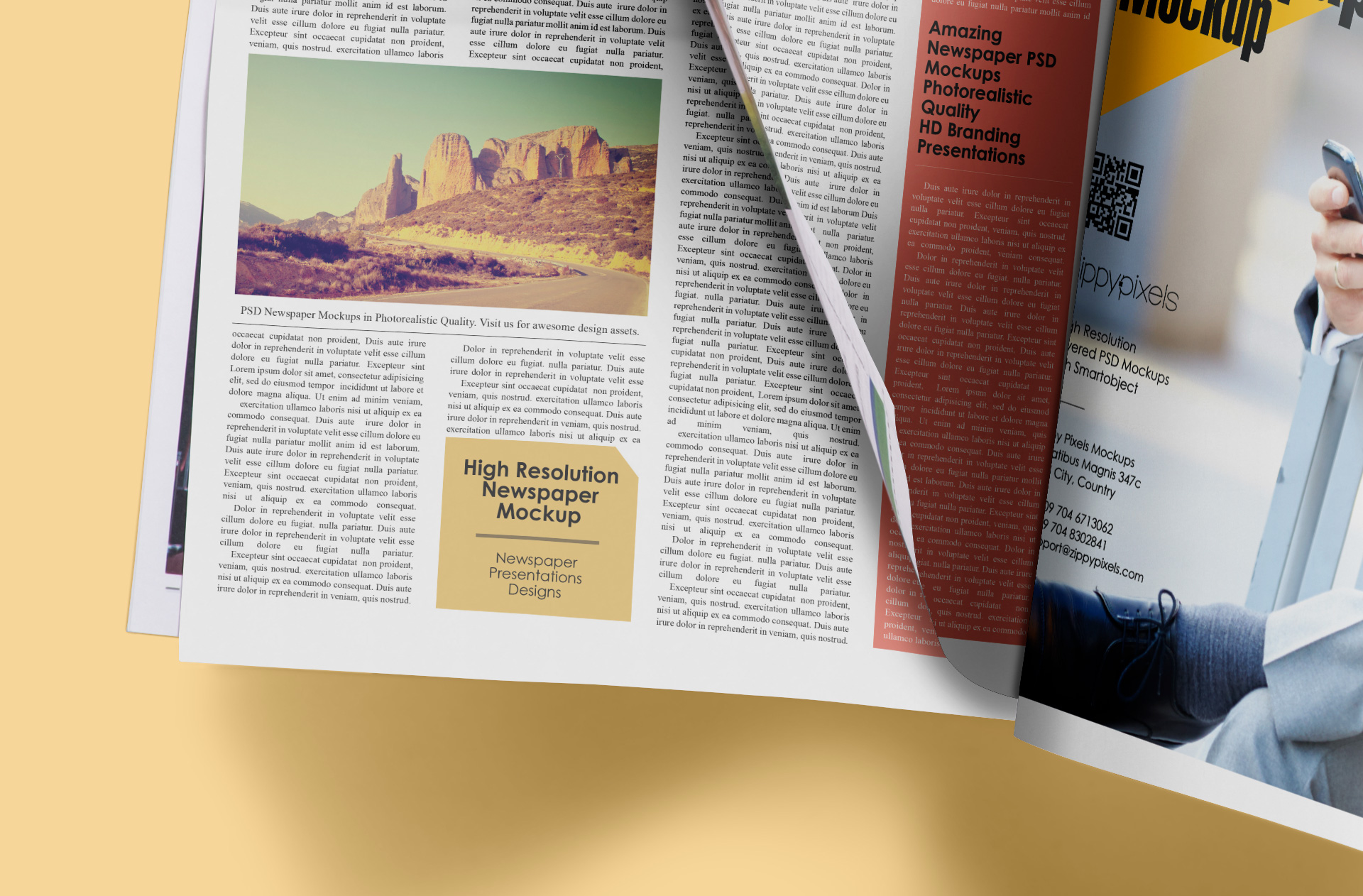 broadsheet mockup