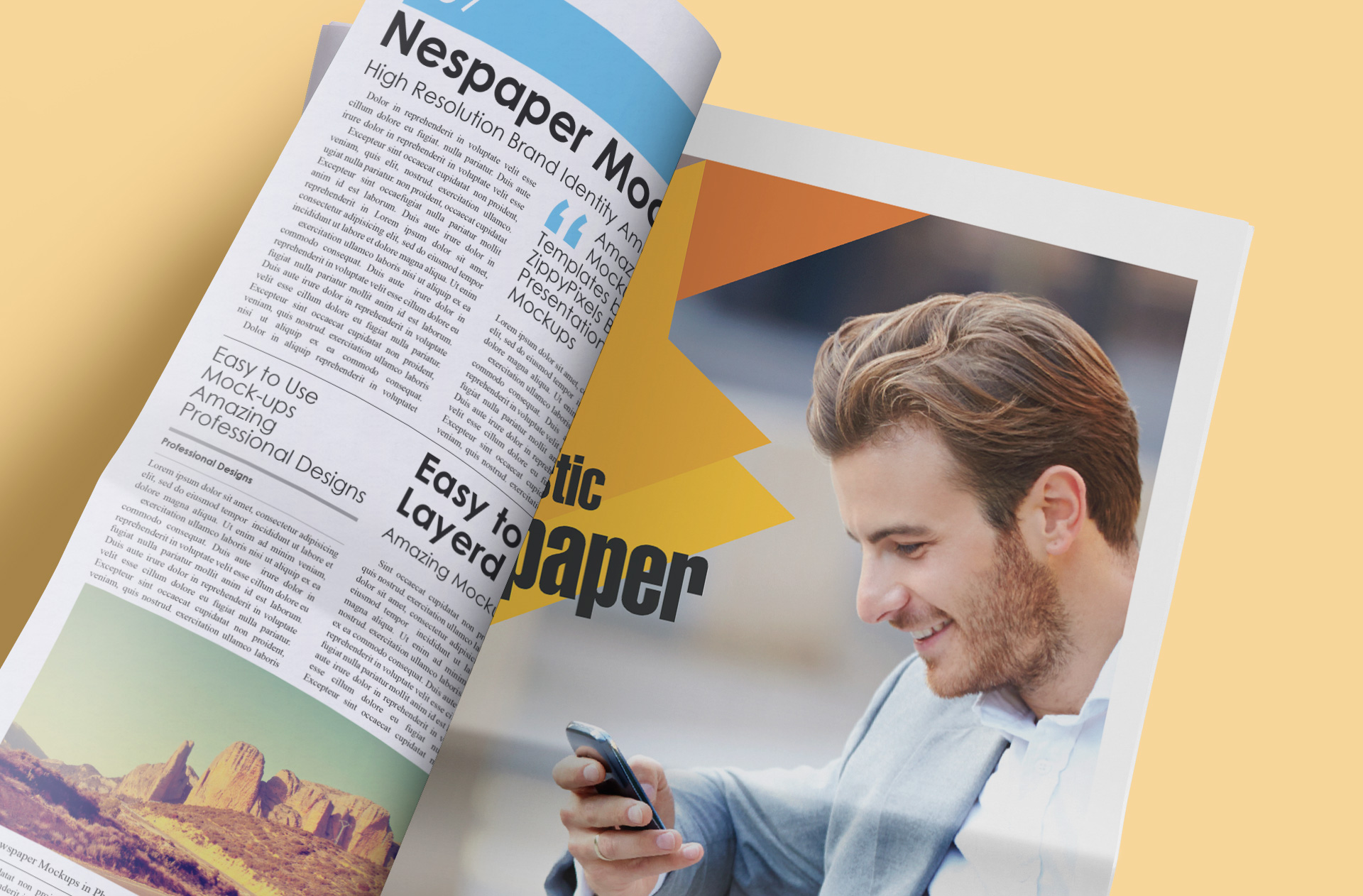 broadsheet mockup