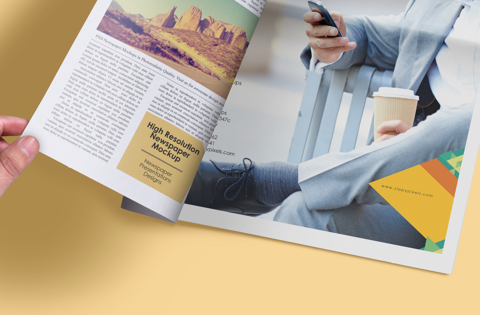 broadsheet mockup