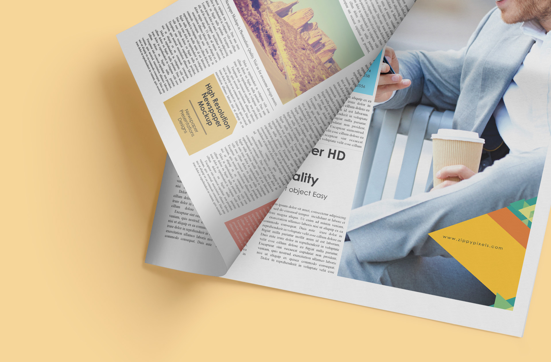 broadsheet mockup