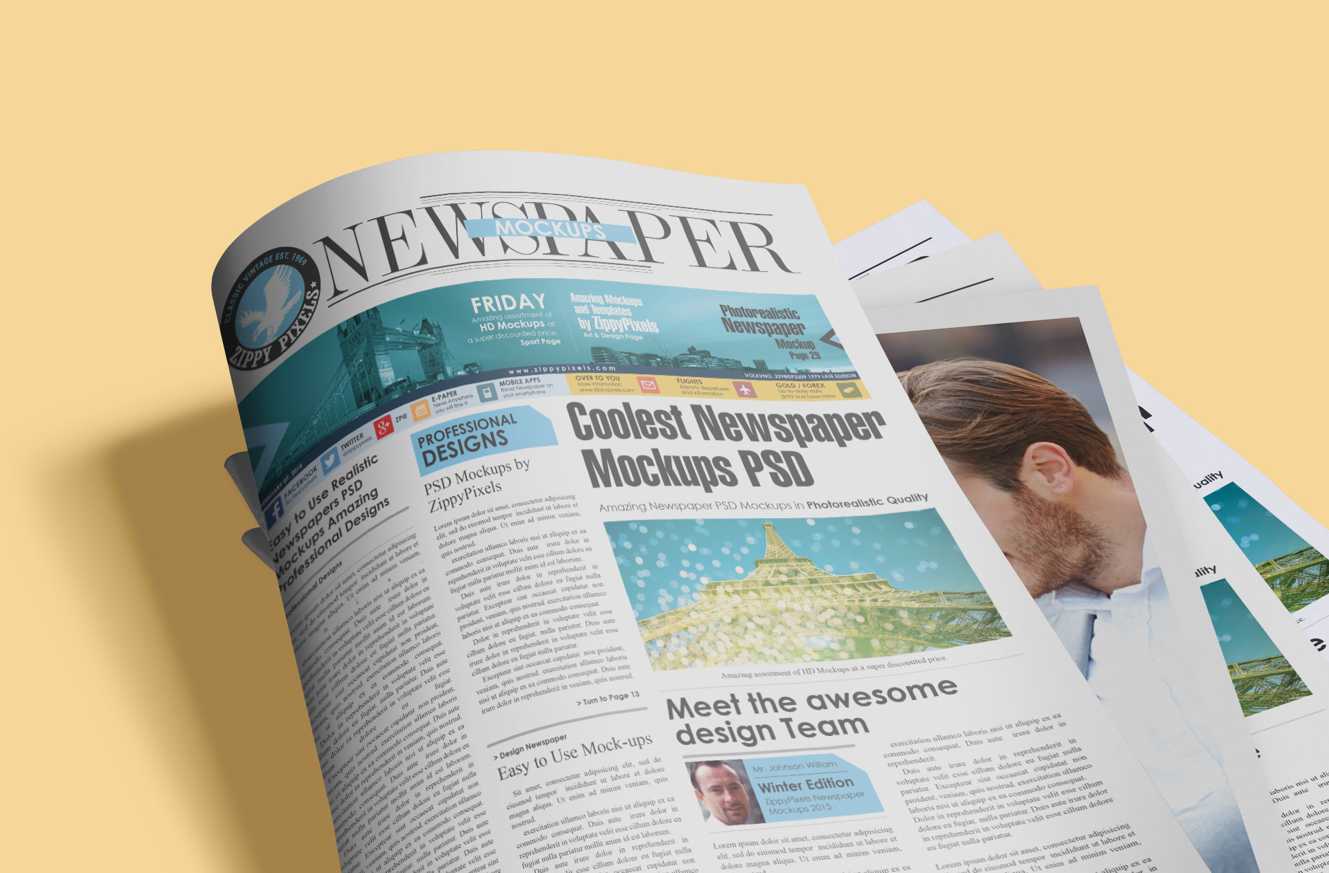 broadsheet mockup