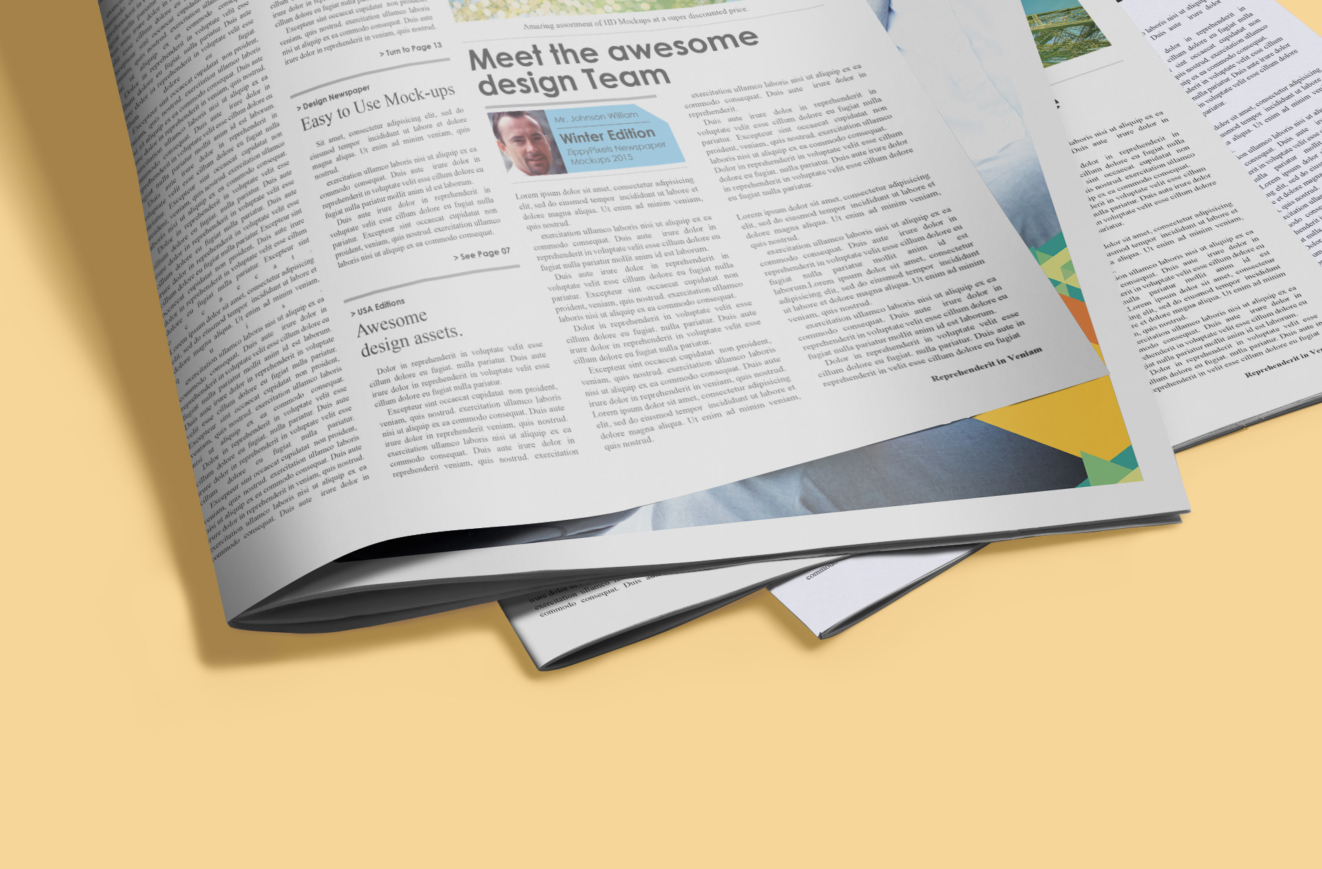 broadsheet mockup