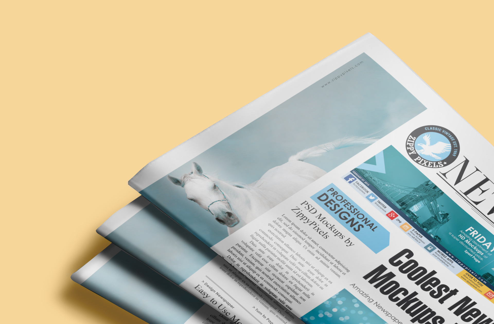 broadsheet mockup