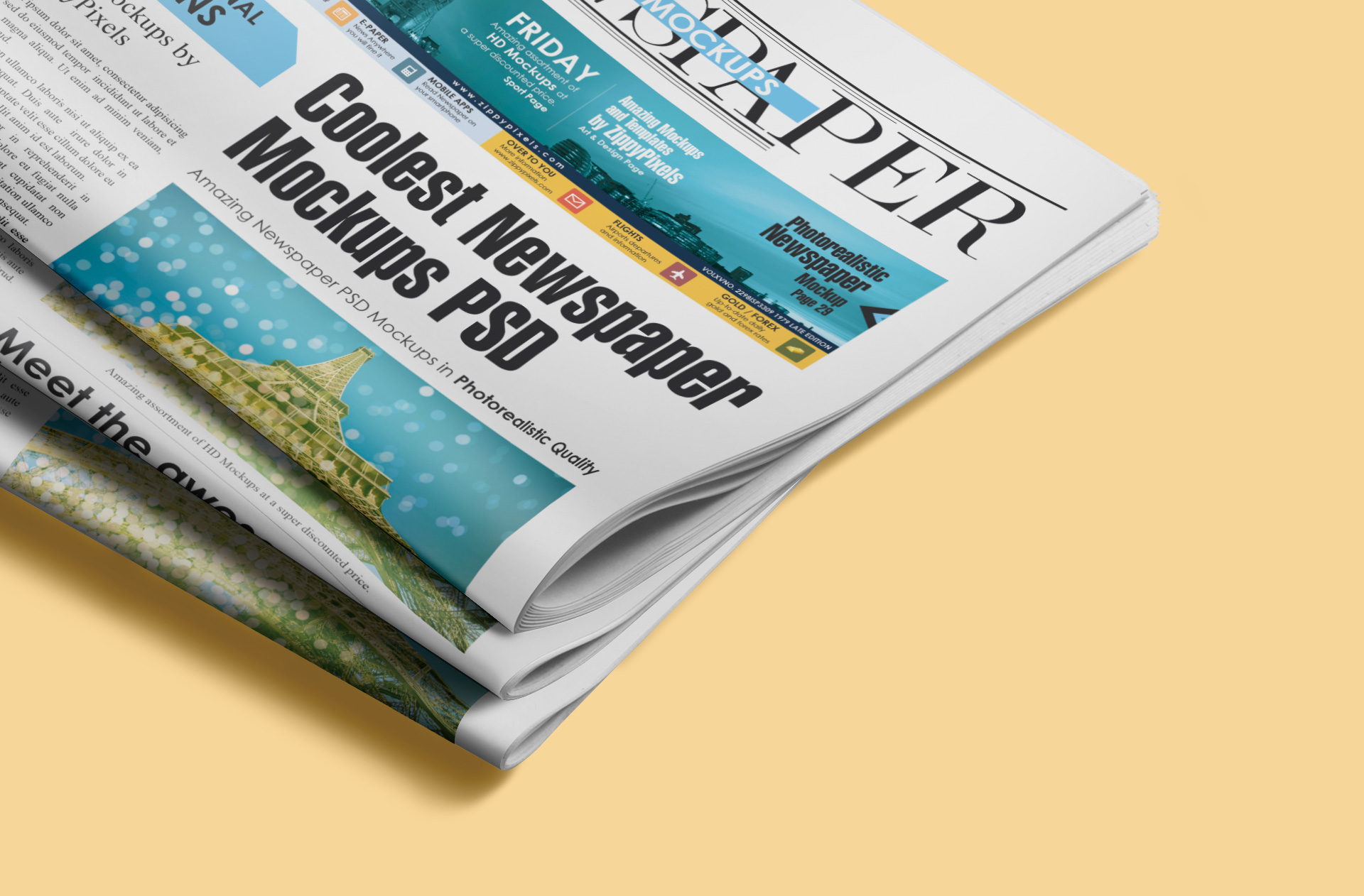 broadsheet mockup