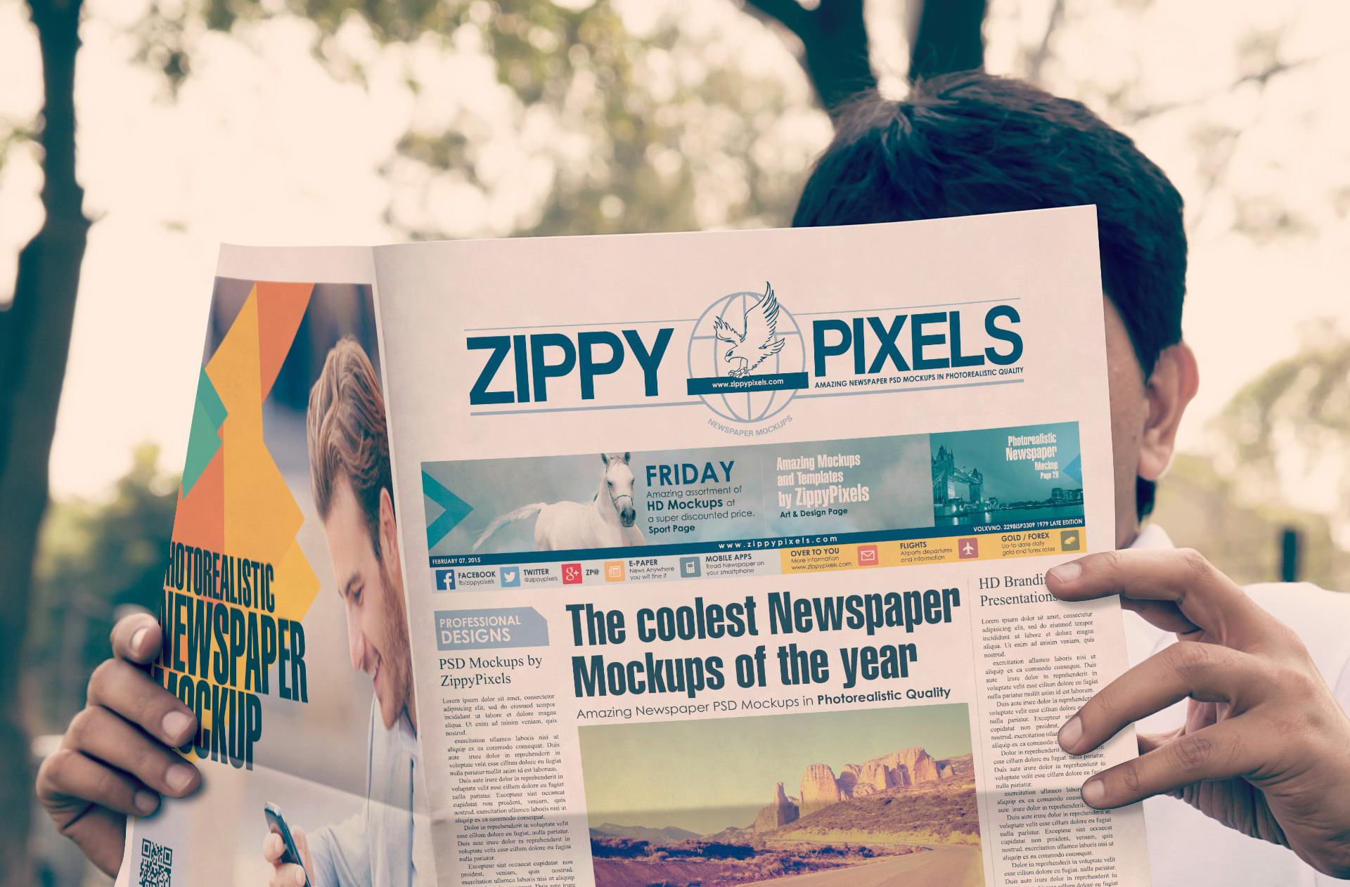 broadsheet mockup