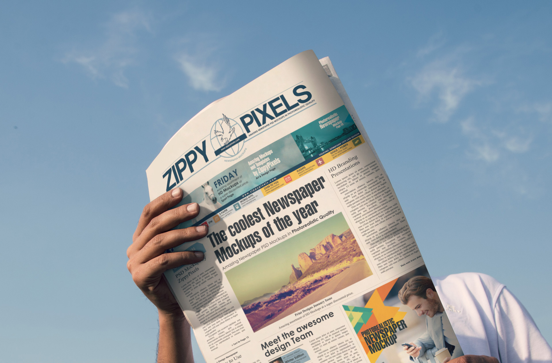 broadsheet mockup