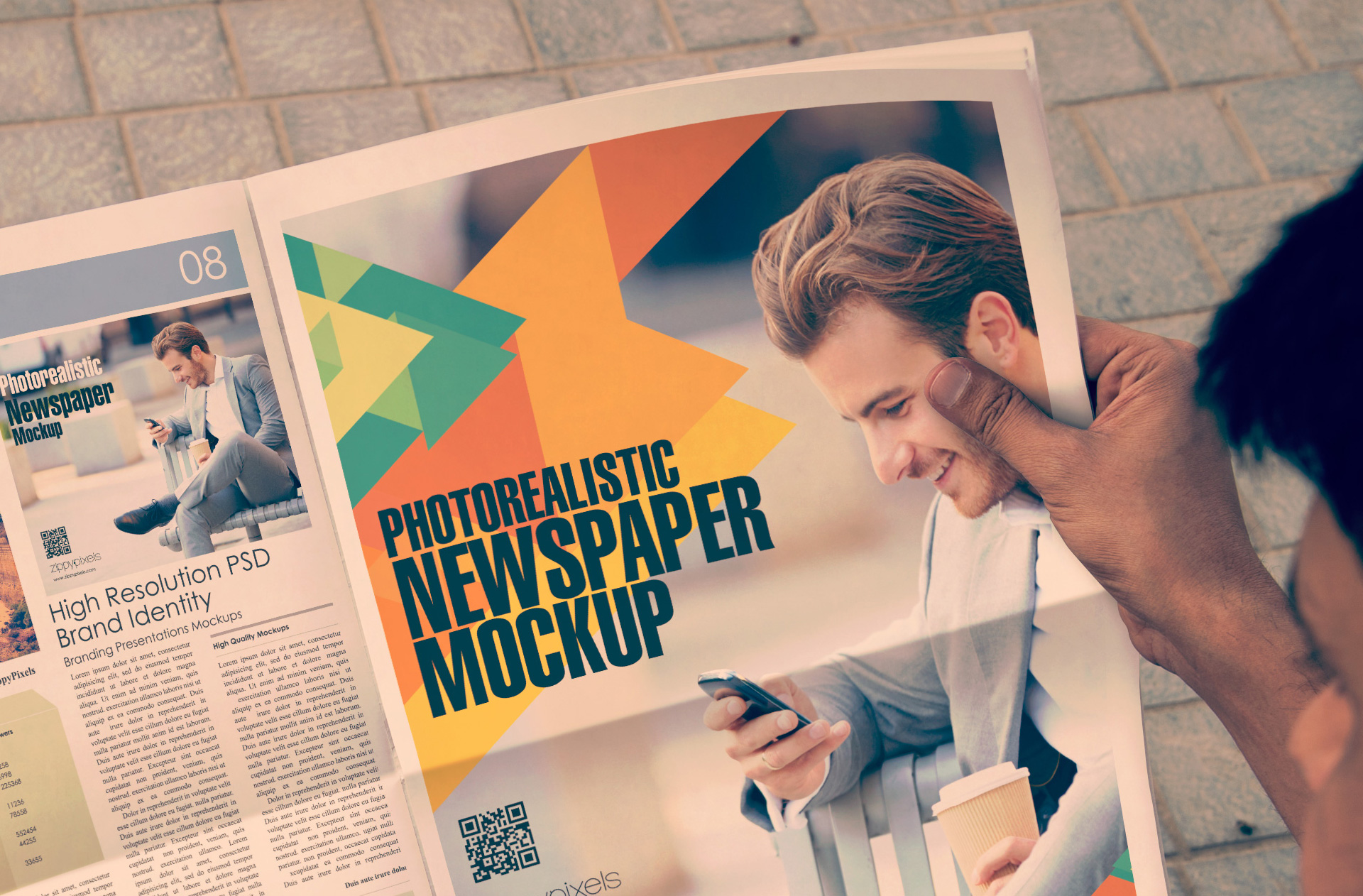 broadsheet mockup