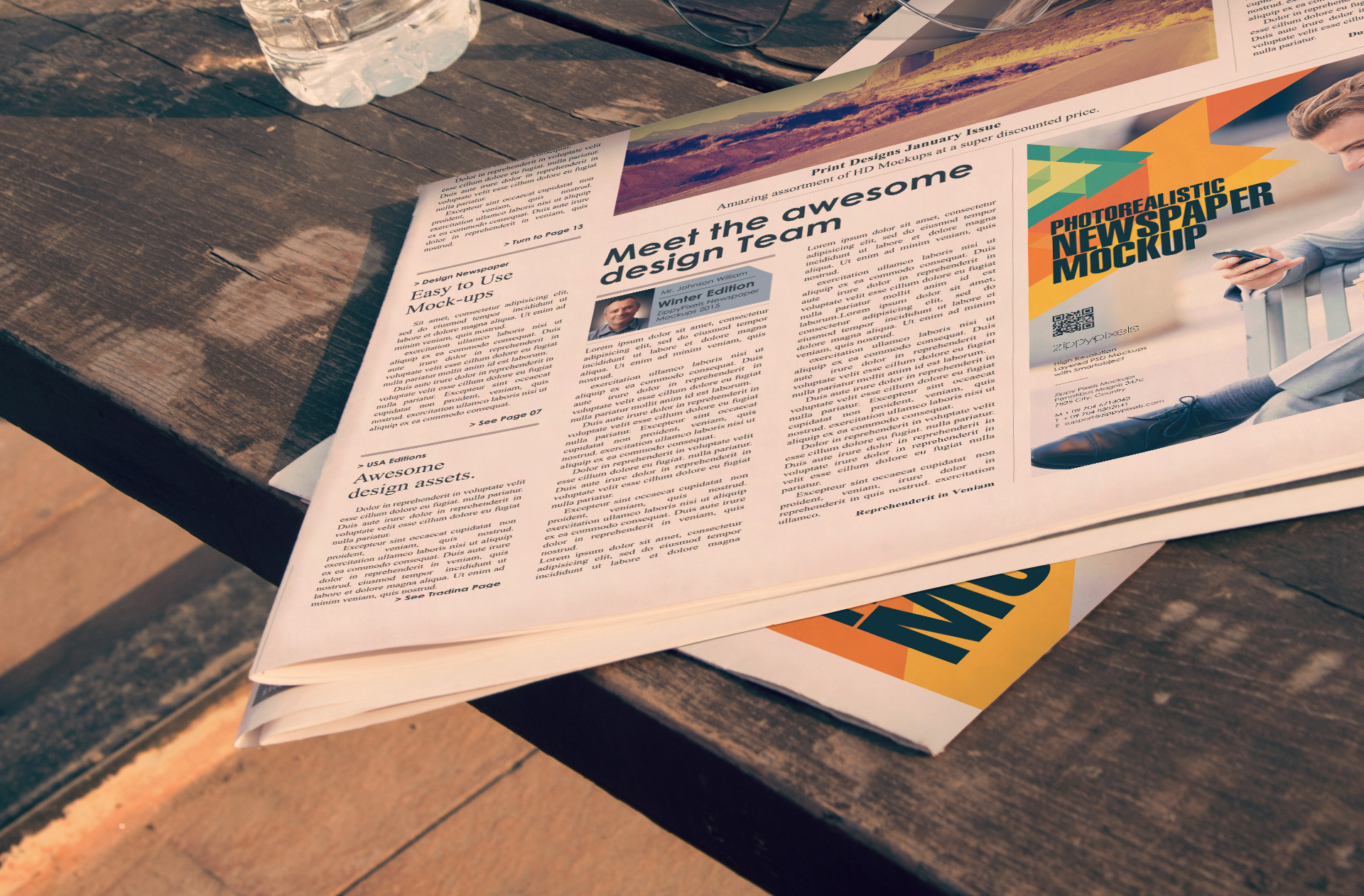 broadsheet mockup