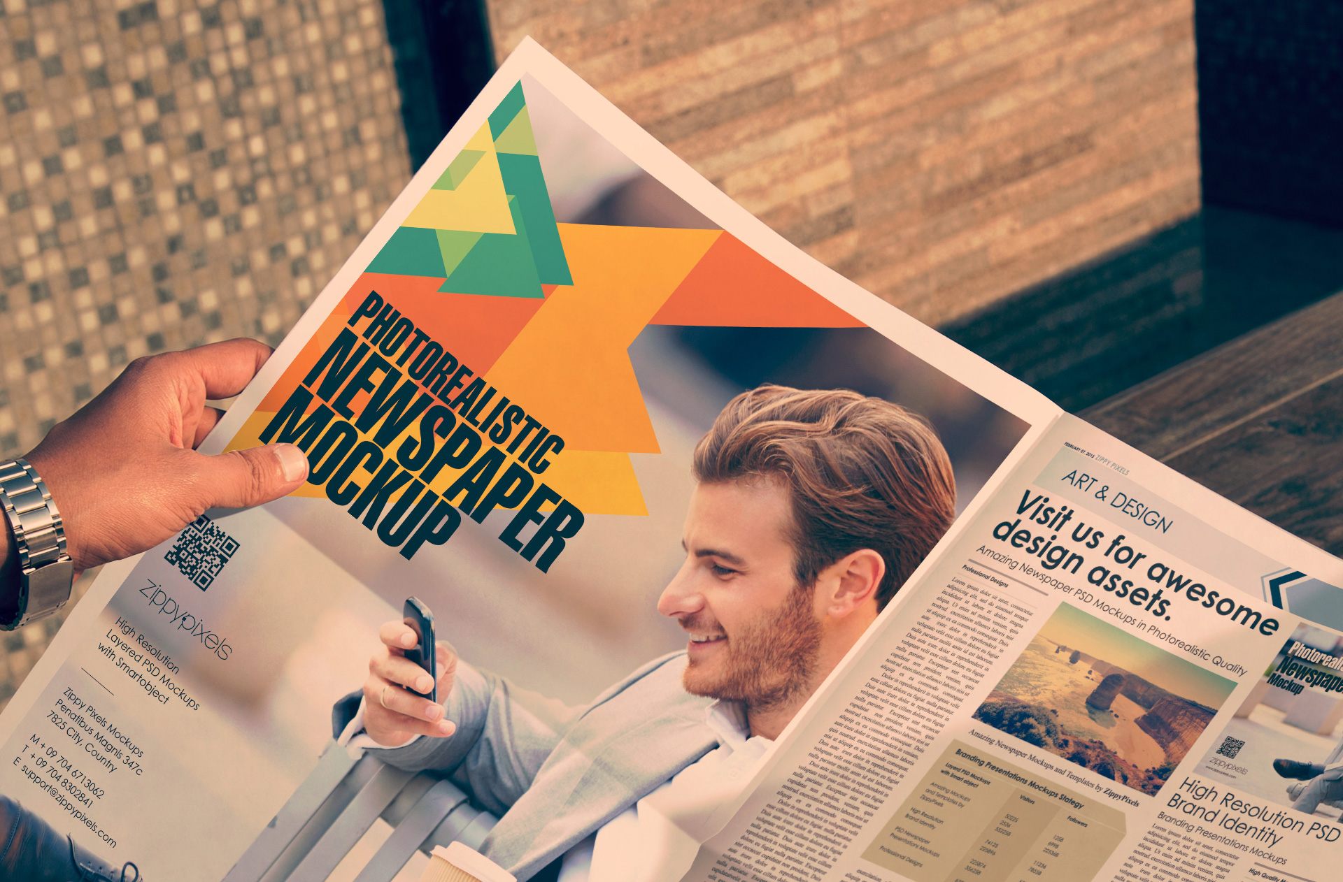 broadsheet mockup