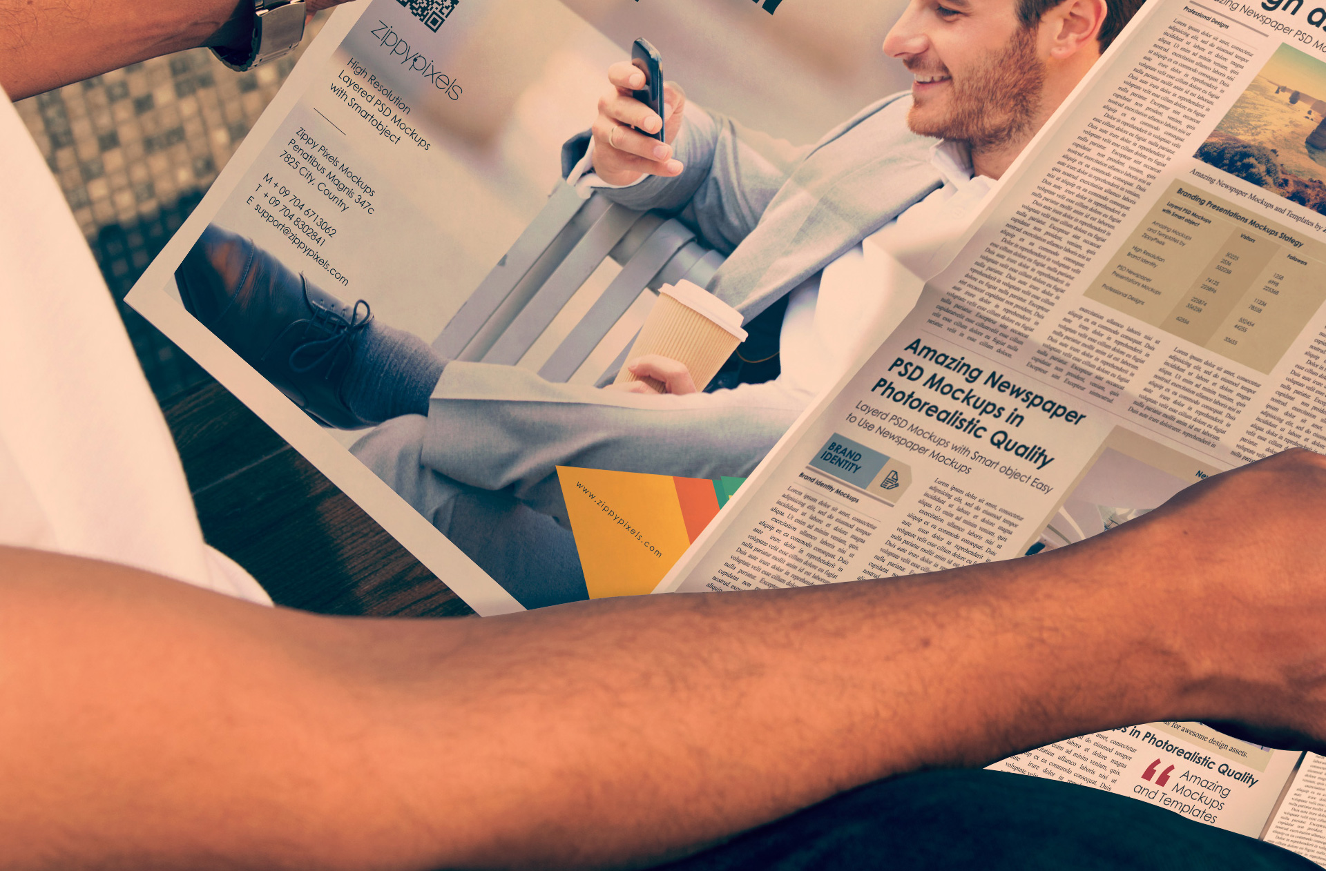 broadsheet mockup
