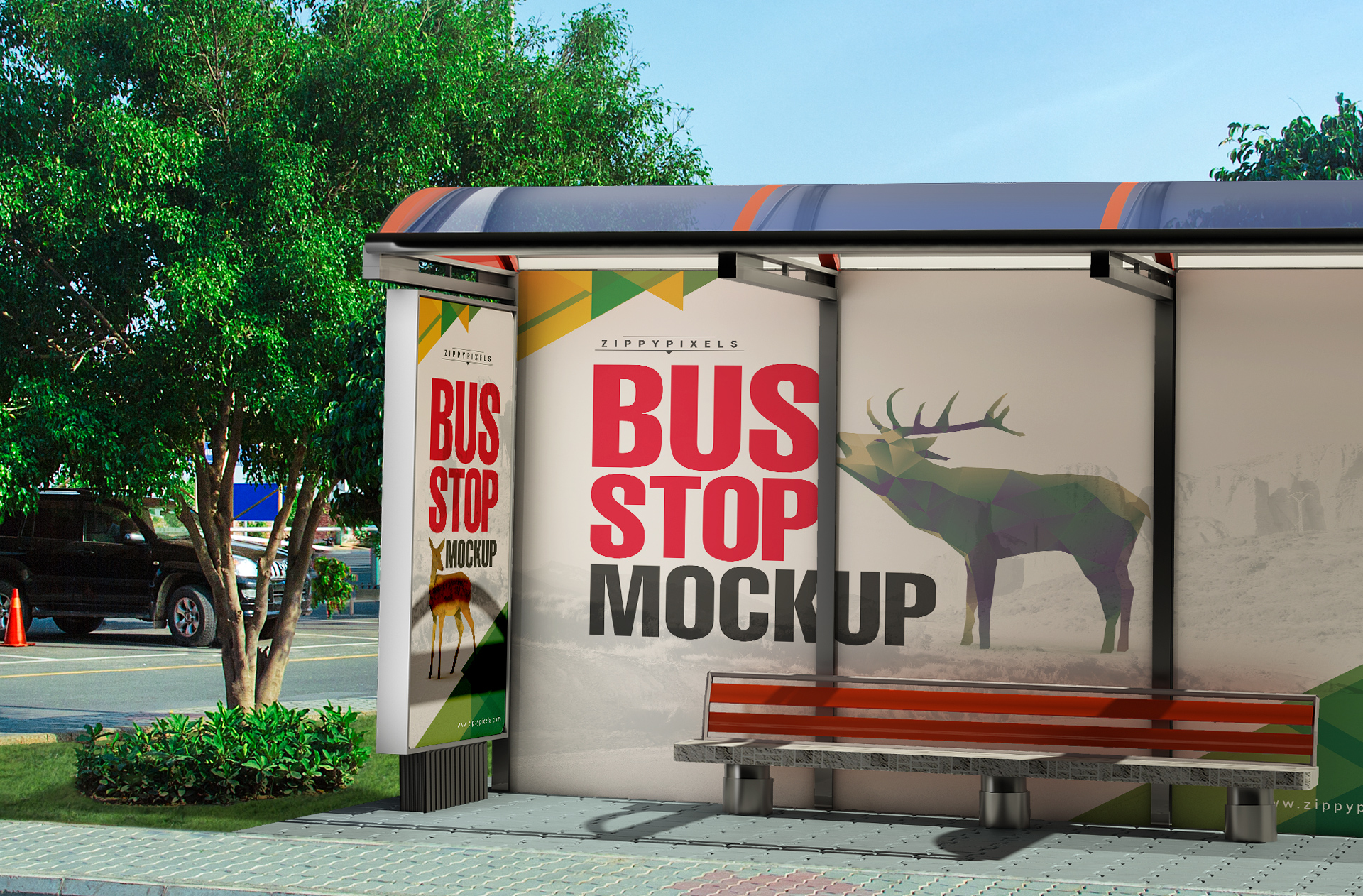 bus stop mock-up