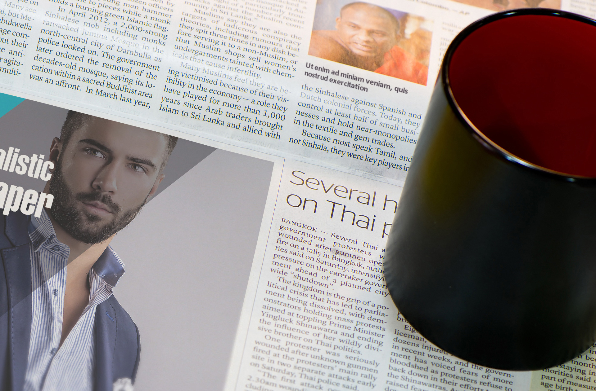 branding newspaper PSD