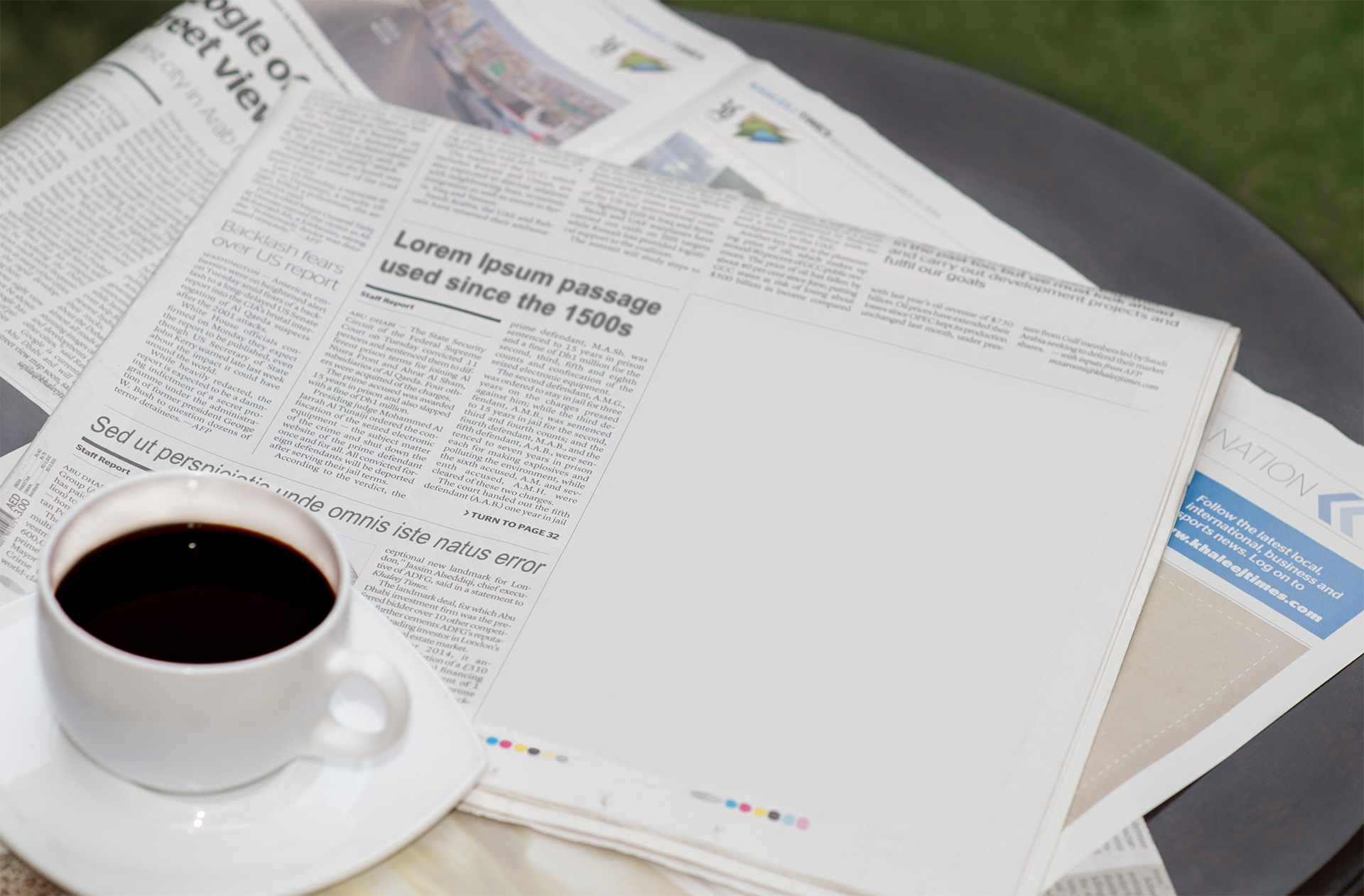broadsheet newspaper PSD