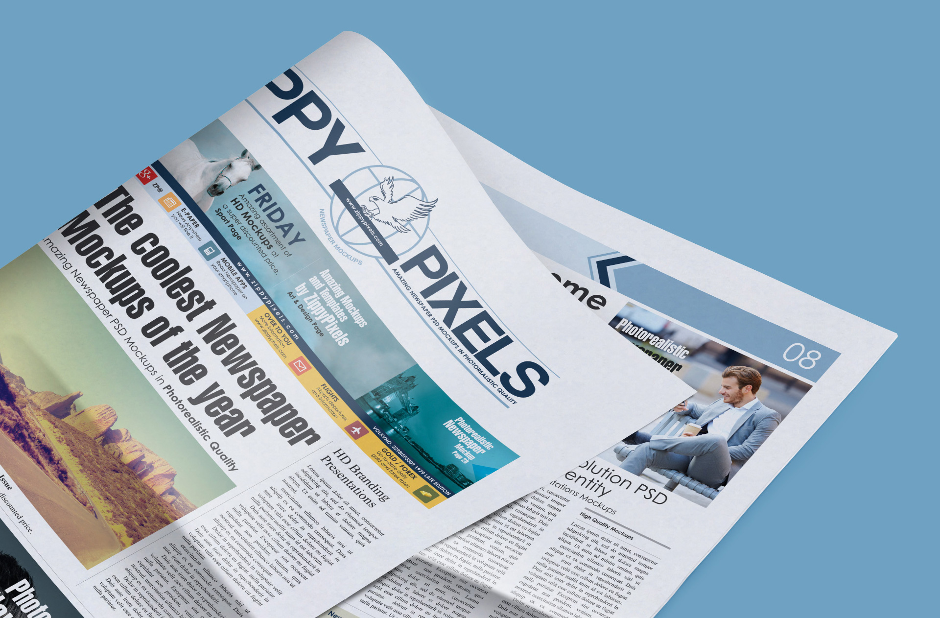 commercial newspaper PSD
