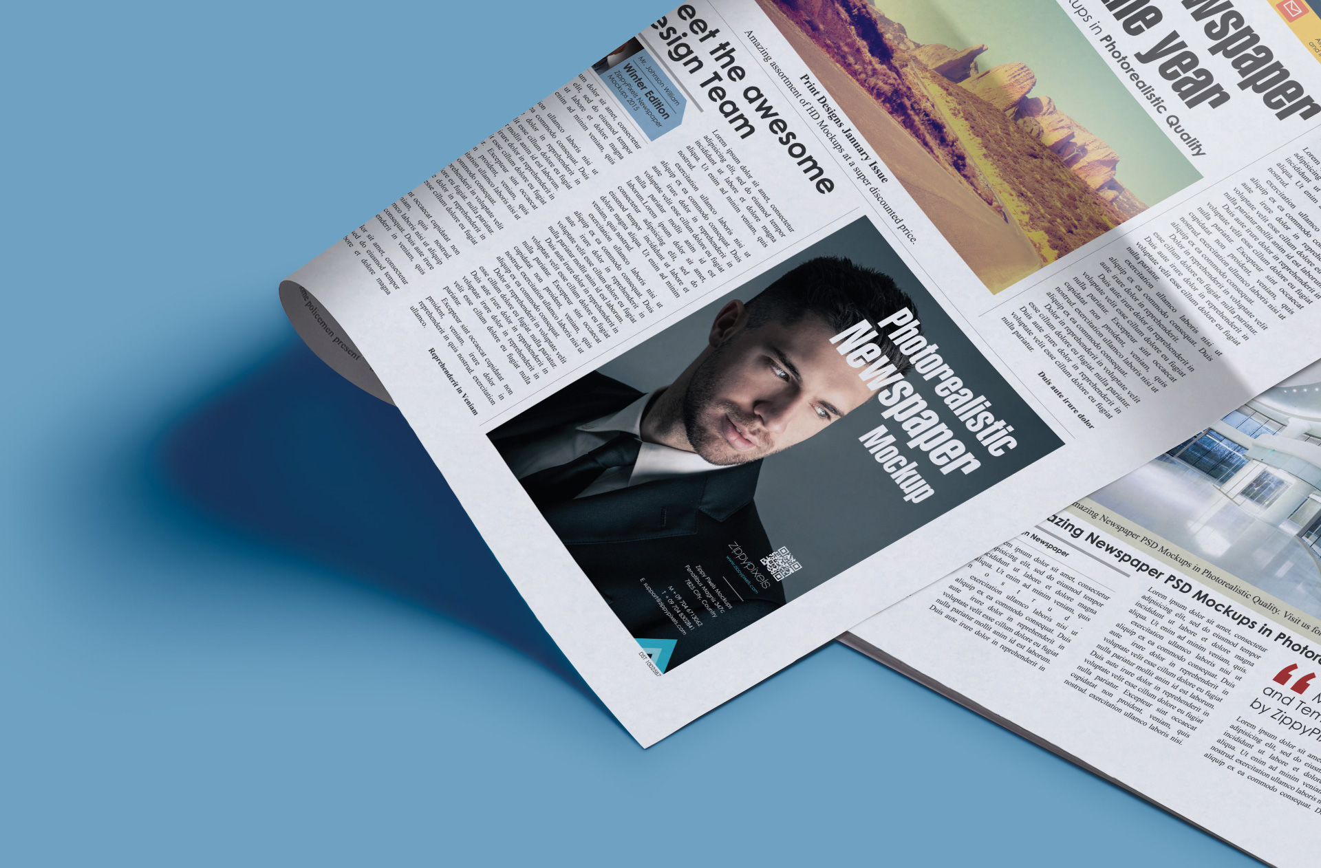 commercial newspaper PSD