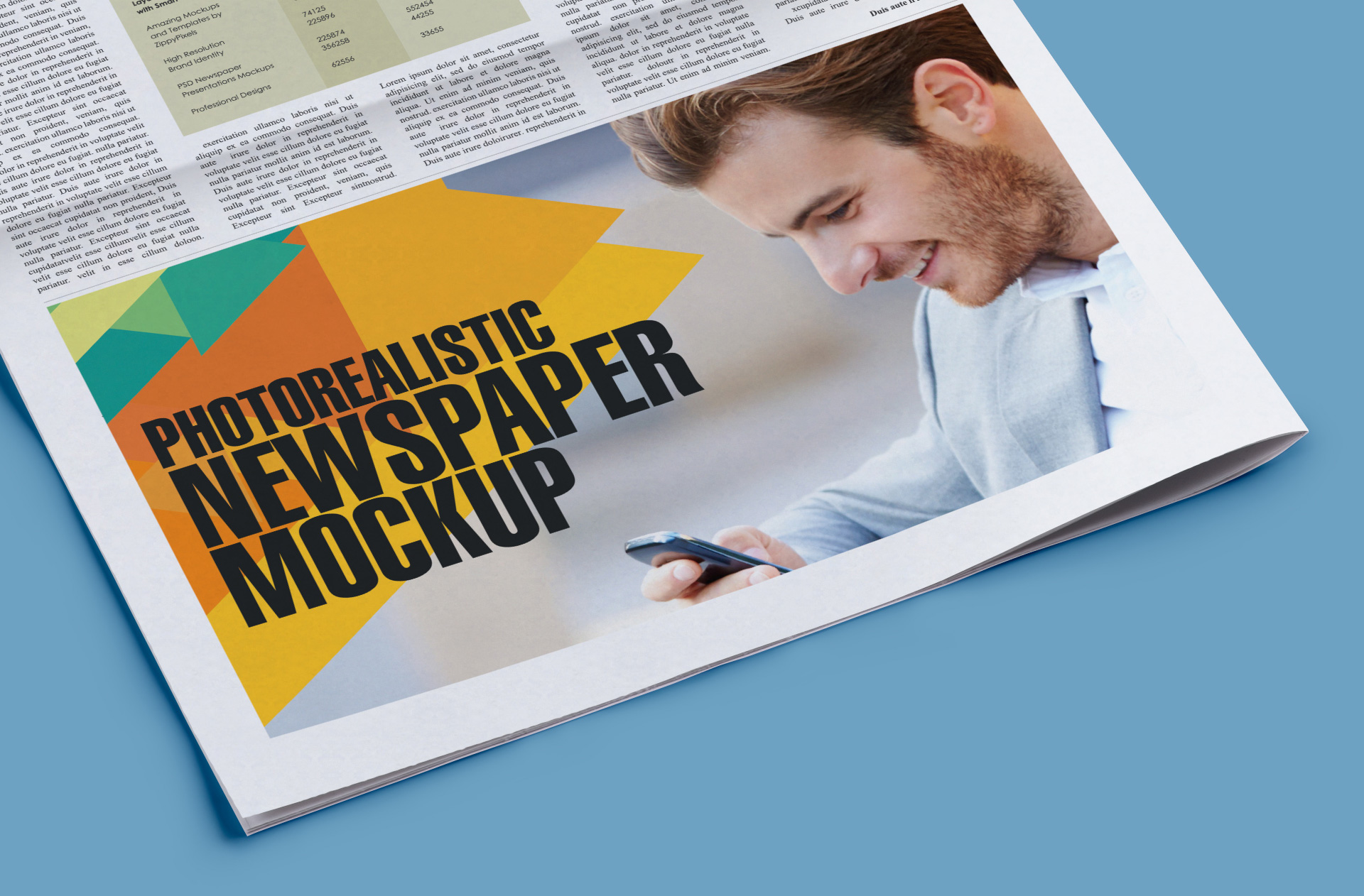 folded newspaper PSD