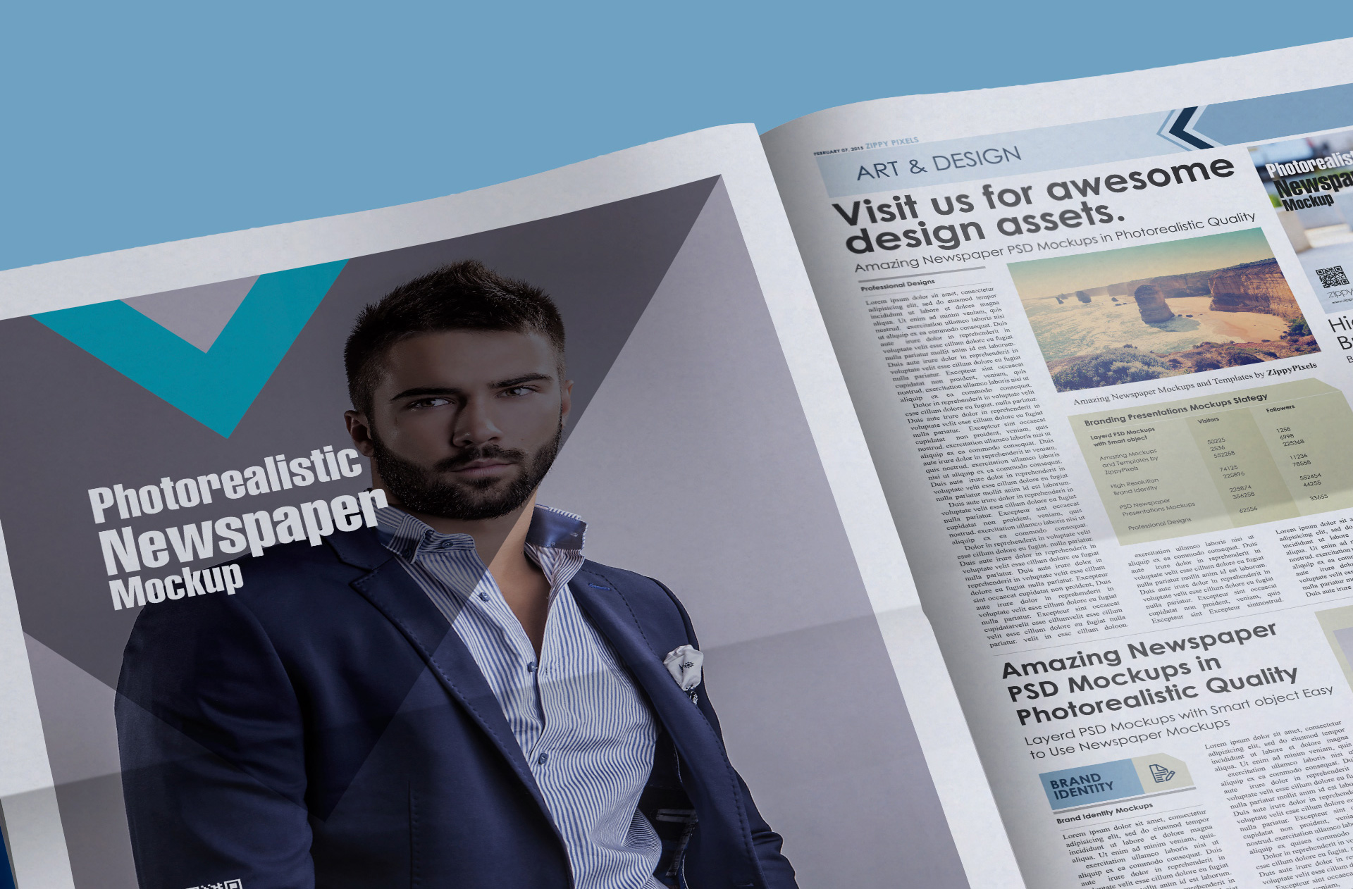 newspaper advertisement mockup