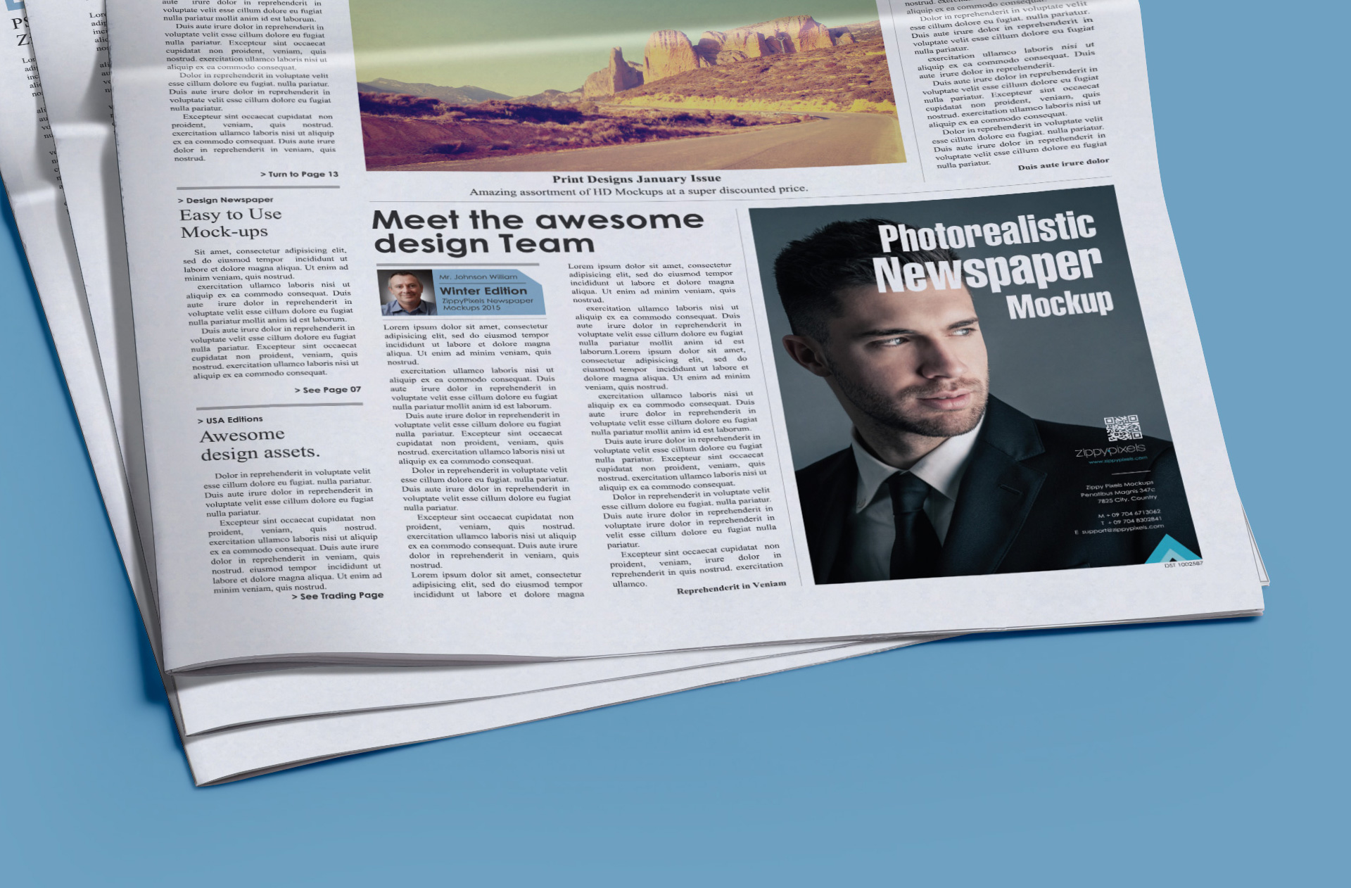 morning newspaper PSD