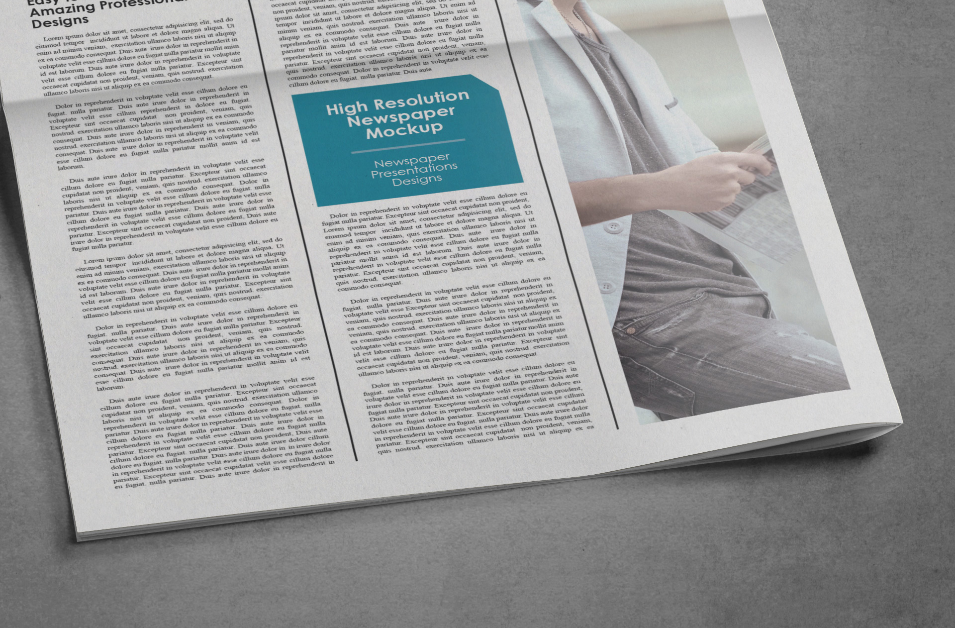 advertising layout mockup